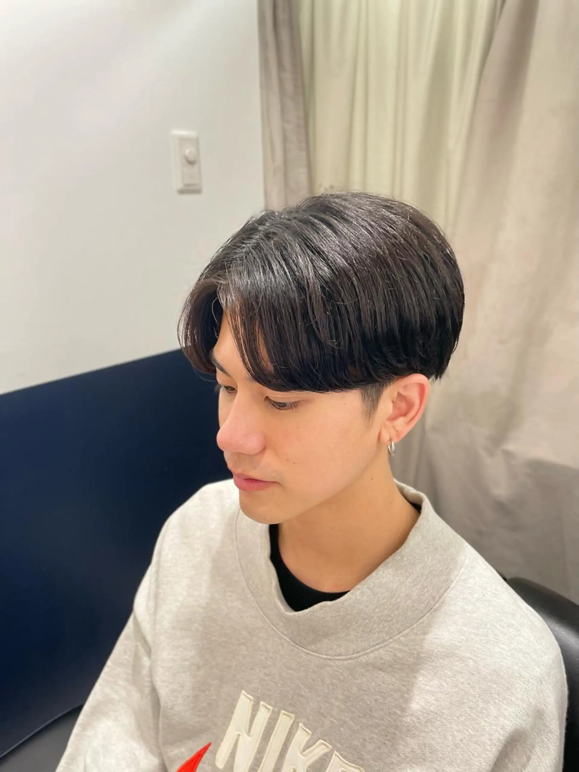 ショート メンズ センターパート カット 銀座メンズカット/ 銀座メンズパーマ/のヘアスタイル