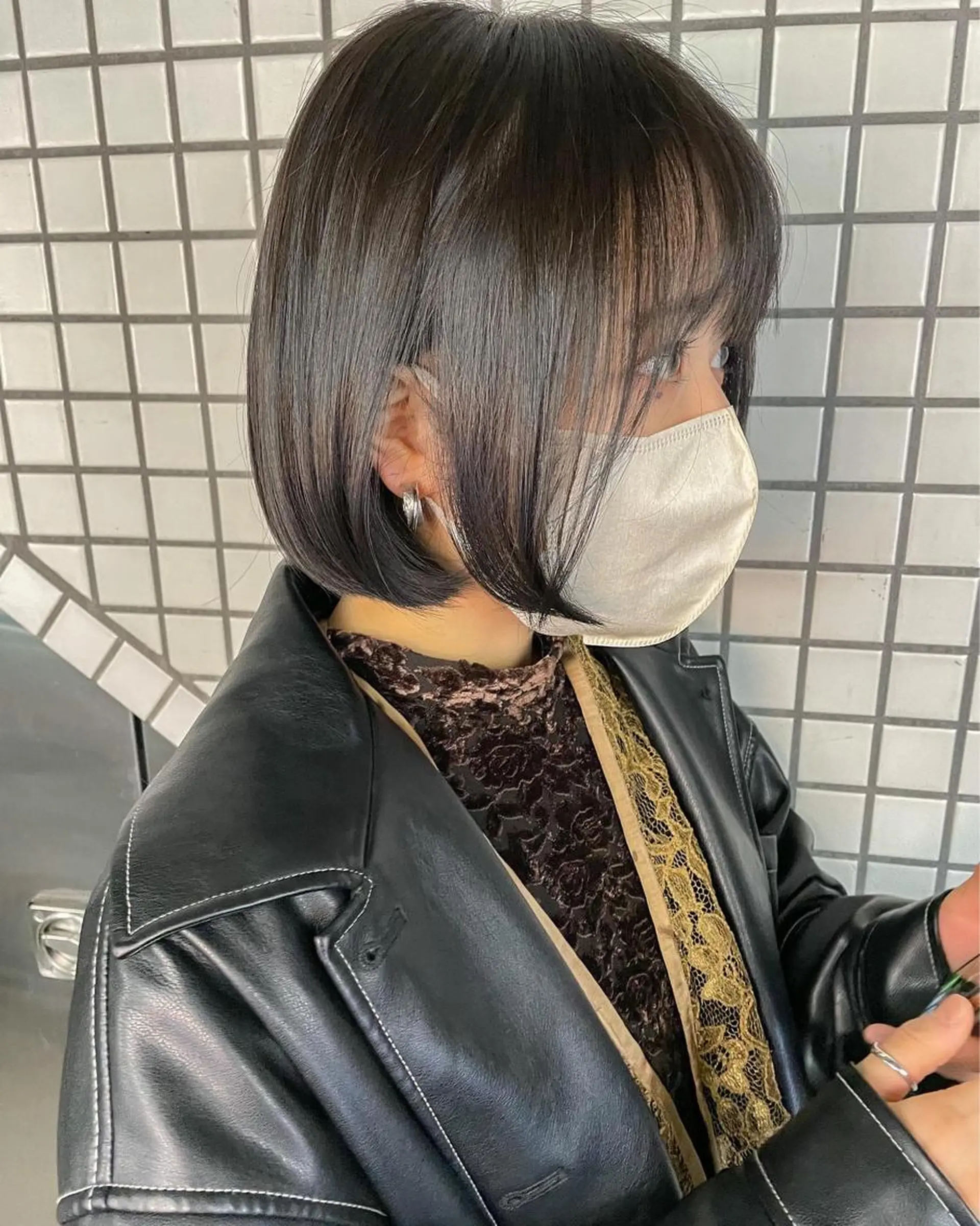 ショート カラー ボブ ボブ ブリーチ/miinaのヘアスタイル