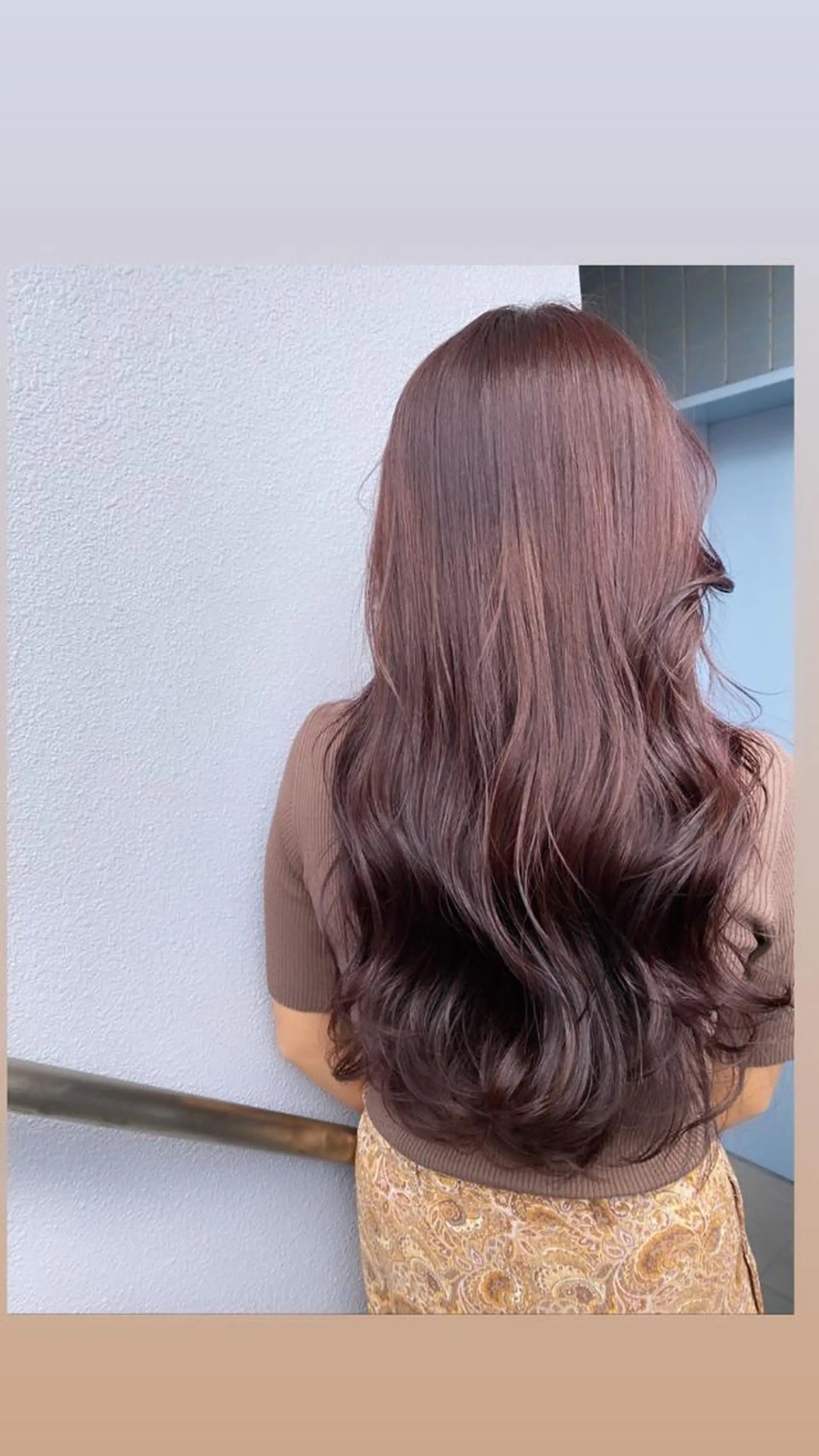 セミロング パープルカラー カット ヘアカラー SALOWIN 原宿ILSalice所属・ナチュラル特化 低価格/ＪＯのヘアスタイル