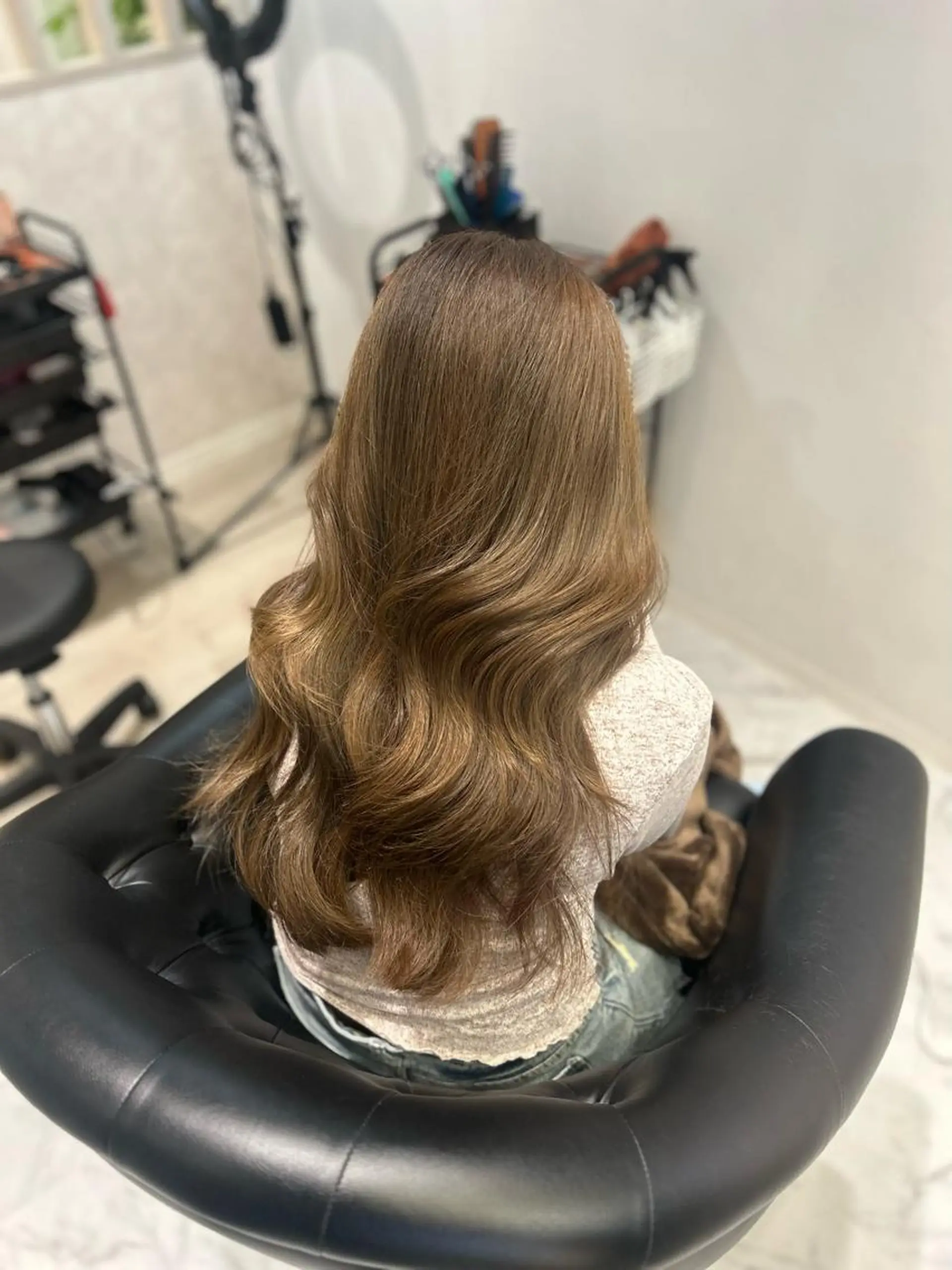 ロング カラー カット ヘアカラー トリートメント &chaLme   心斎橋所属・emi/髪質改善/ 韓国風/艶カラーのヘアスタイル