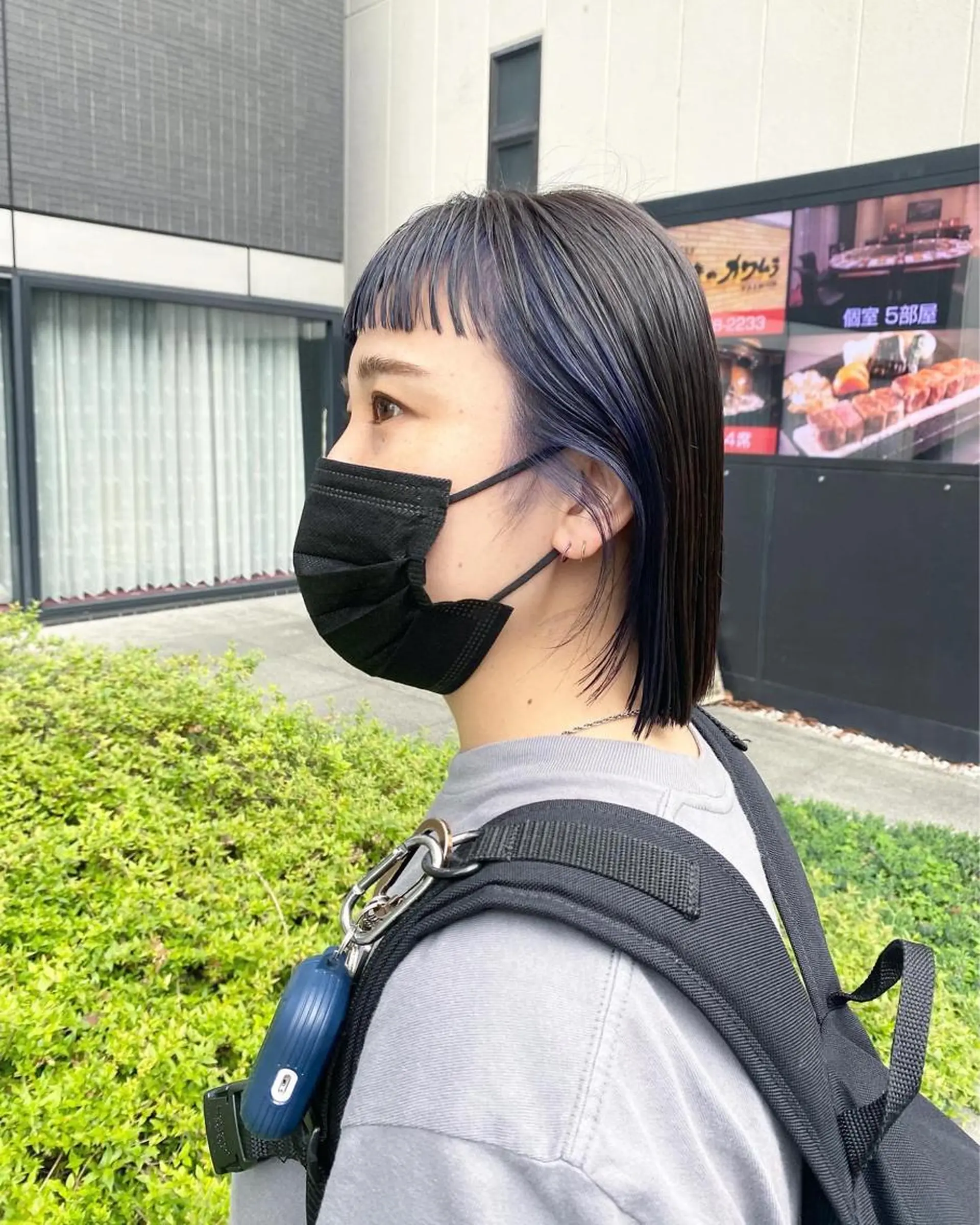 ショート 髪と音処　マトぺ所属・デザインカラー/ボブ ブリーチカラー/ユリのヘアスタイル