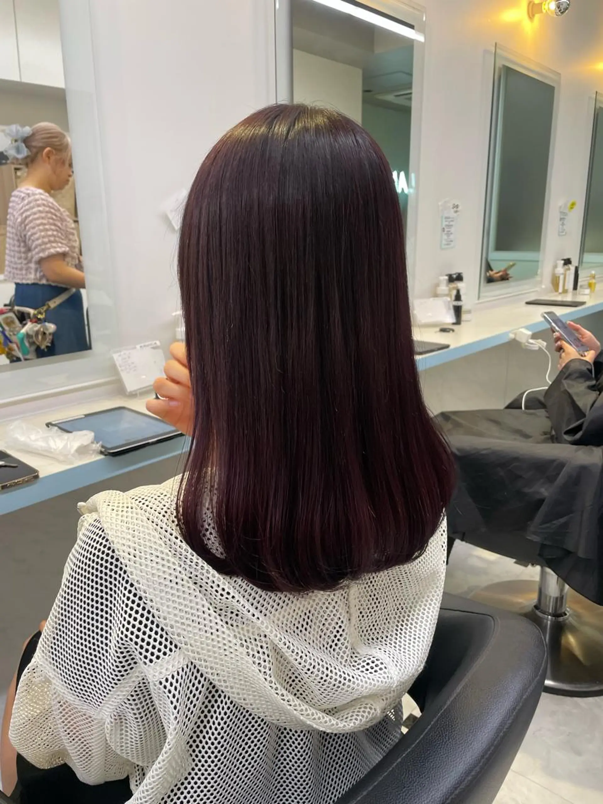 ミディアム カラー カット ヘアカラー 縮毛矯正 Salowin池袋East 店3F所属・【美髪矯正/絹髪】 🎀hinano🎀のヘアスタイル