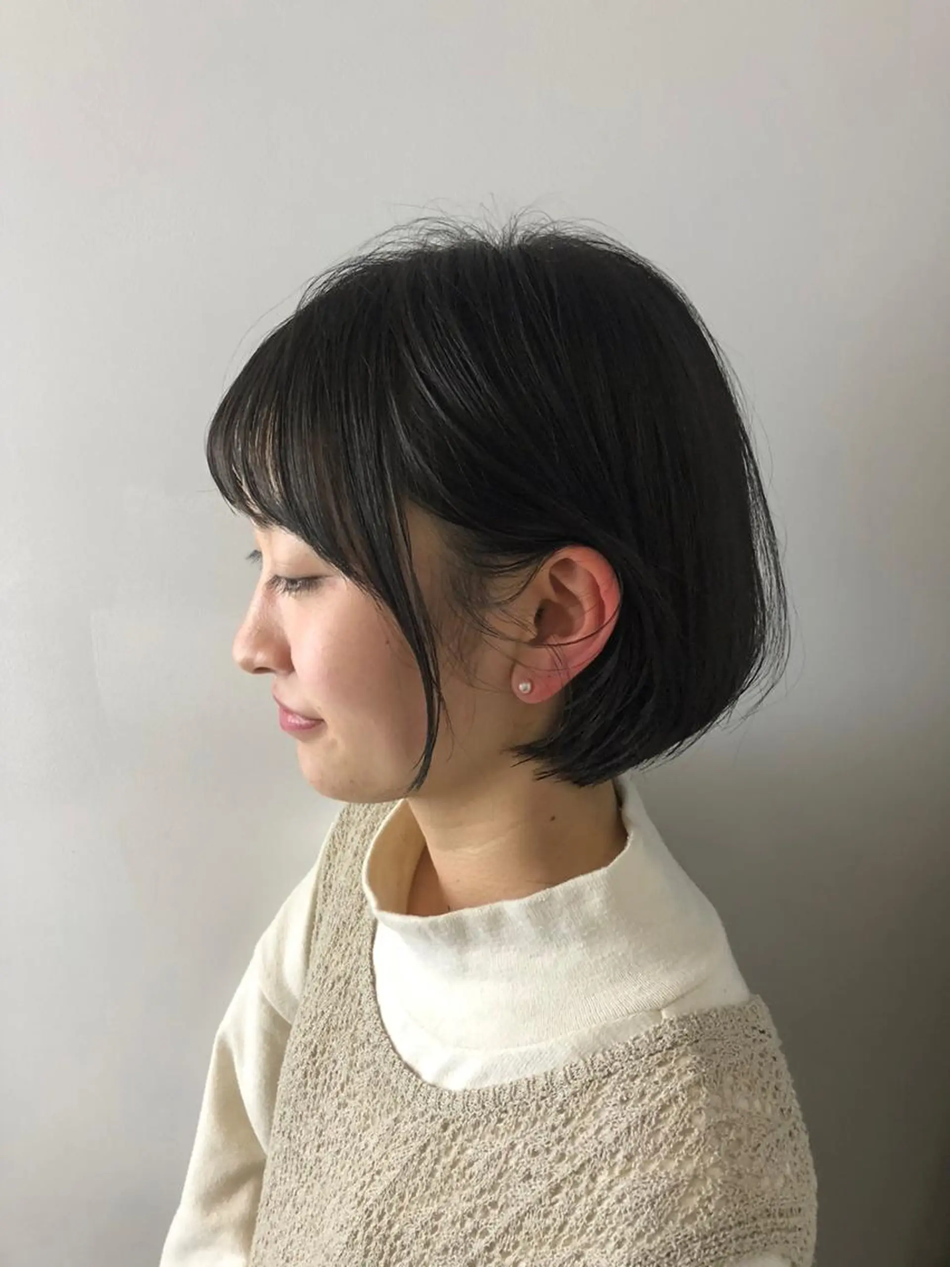 ショート ボブ レイヤー特化/小顔顔 周り/セノ/表参道のヘアスタイル