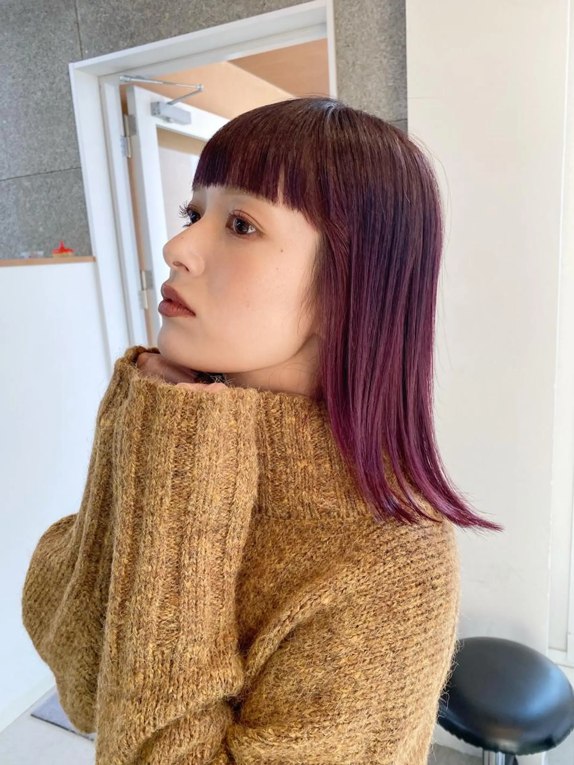 ミディアム カラー カット ヘアカラー トリートメント 八谷 将平のヘアスタイル