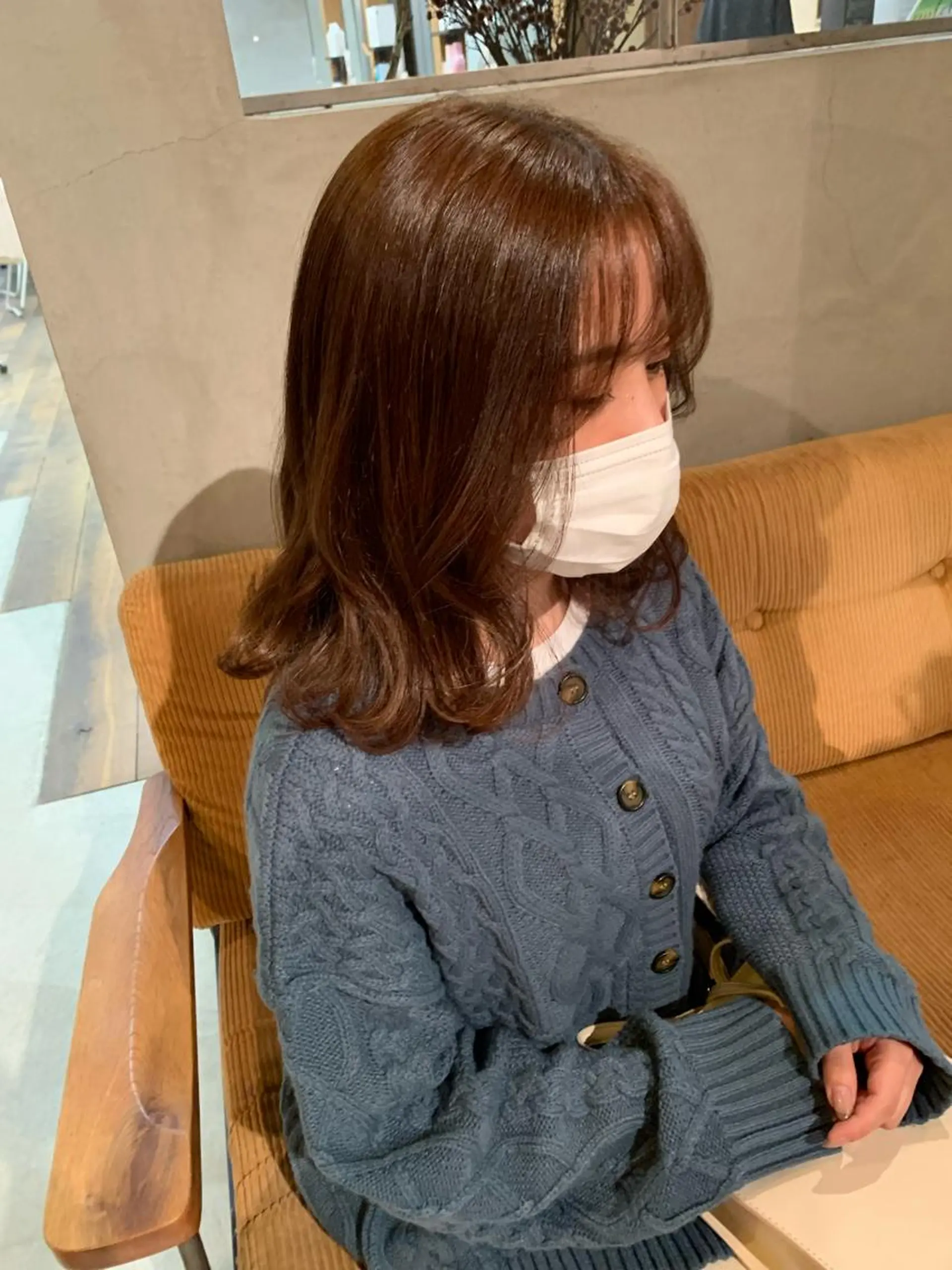 ミディアム レイヤー/韓国ヘア 杉浦結梨のヘアスタイル