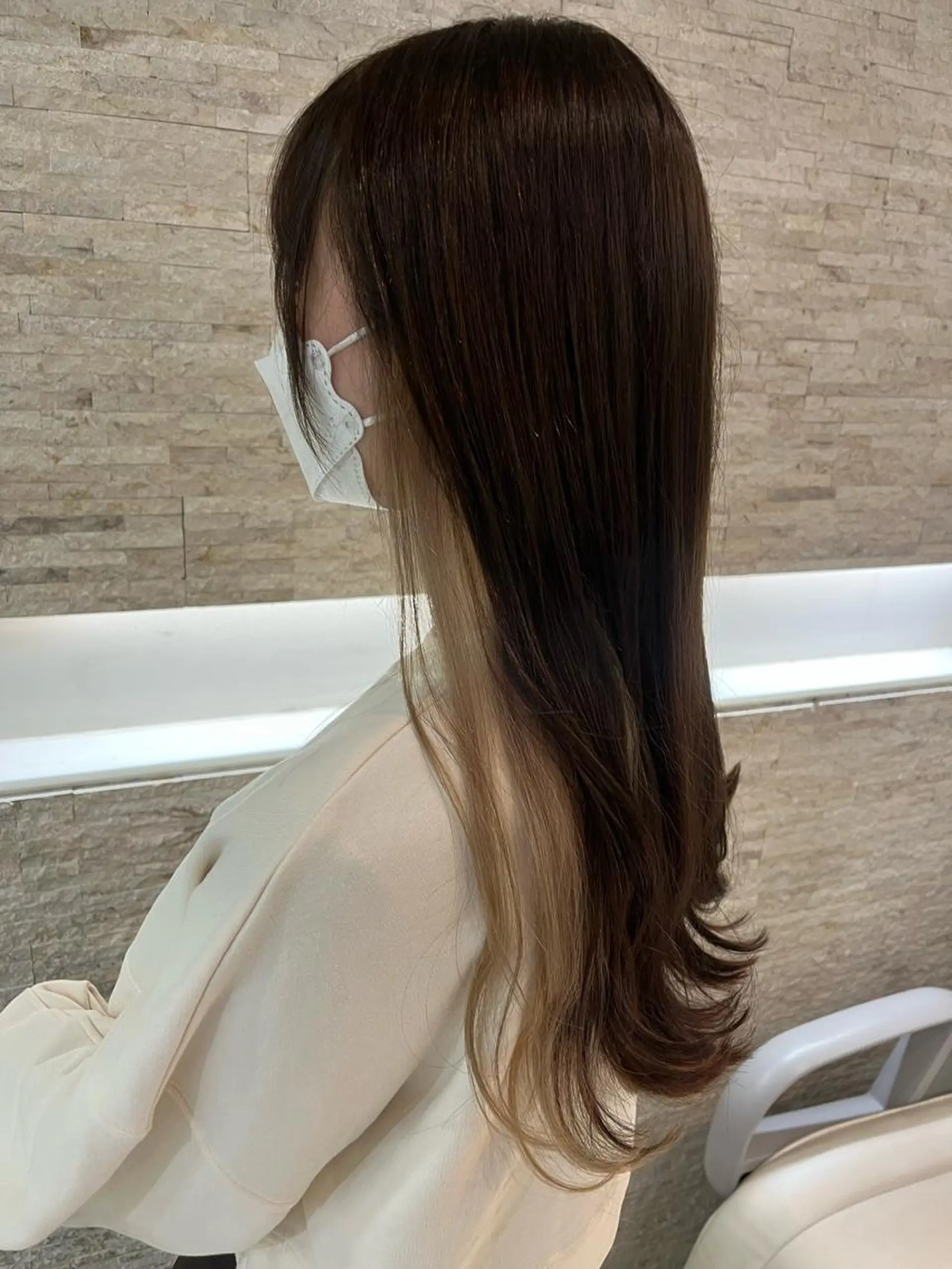 ロング カラー ブリーチ ブロンド ホワイトブロンド ヘアカラー トリートメント ヘアセット 韓国/インナーカラー 🍑YUI🍑のヘアスタイル