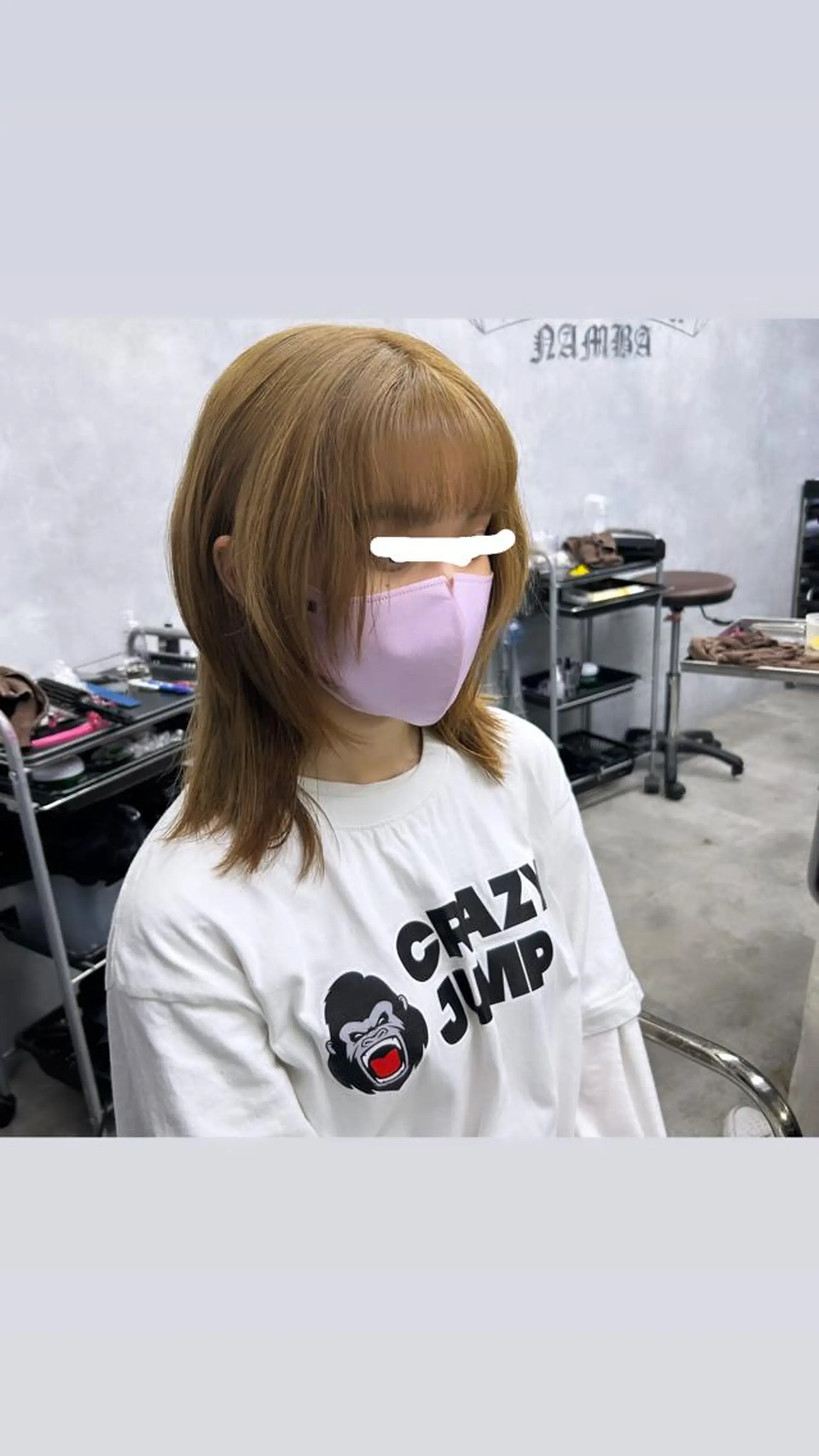 ミディアム ウルフカット Hui.所属・縮毛矯正・髪質改善 特化 出納 直起のヘアスタイル