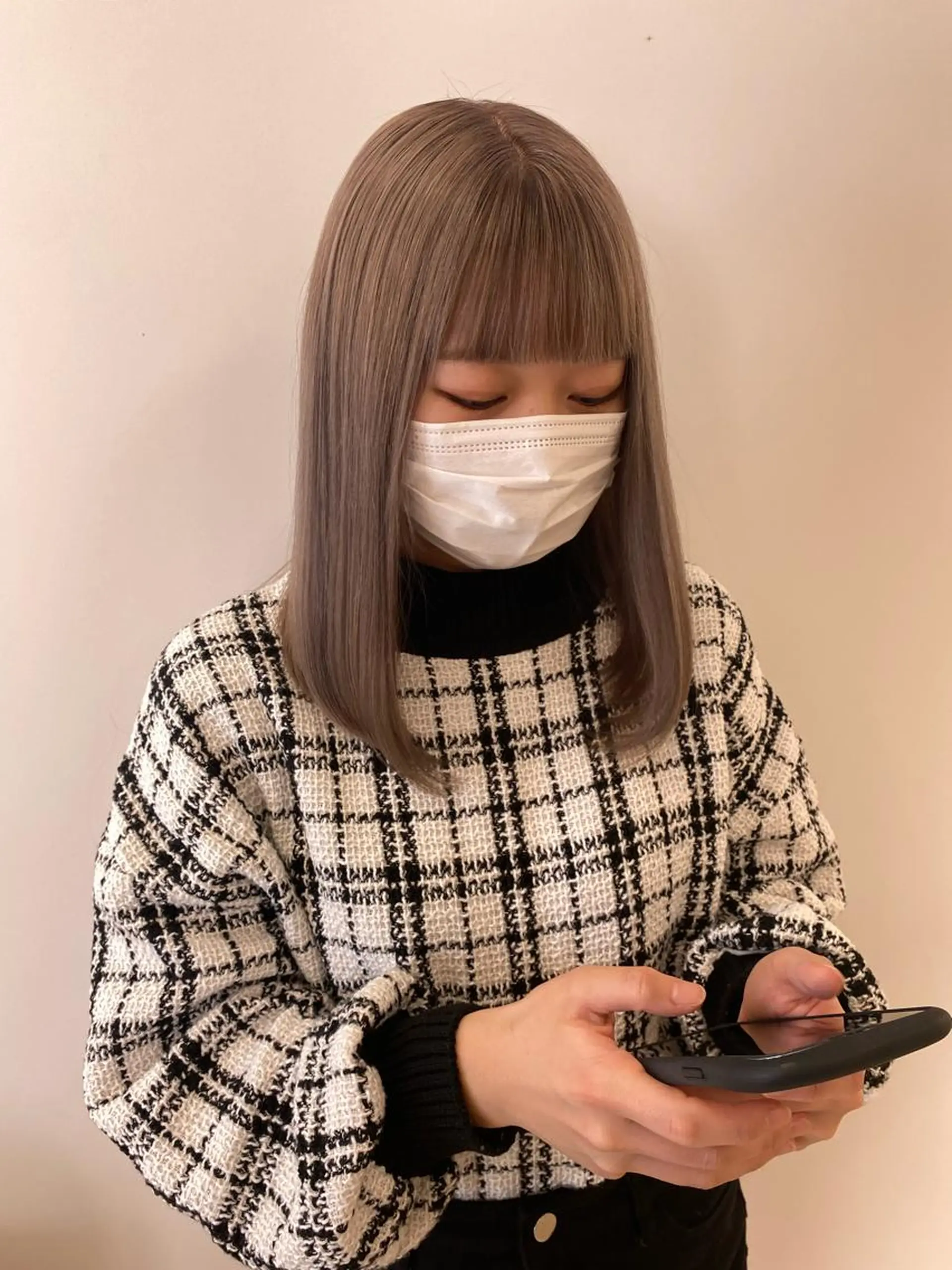 ミディアム カラー ヘアカラー トリートメント ヘアセット ハイトーン/ウルフ /レイヤー/坂野幸伸のヘアスタイル