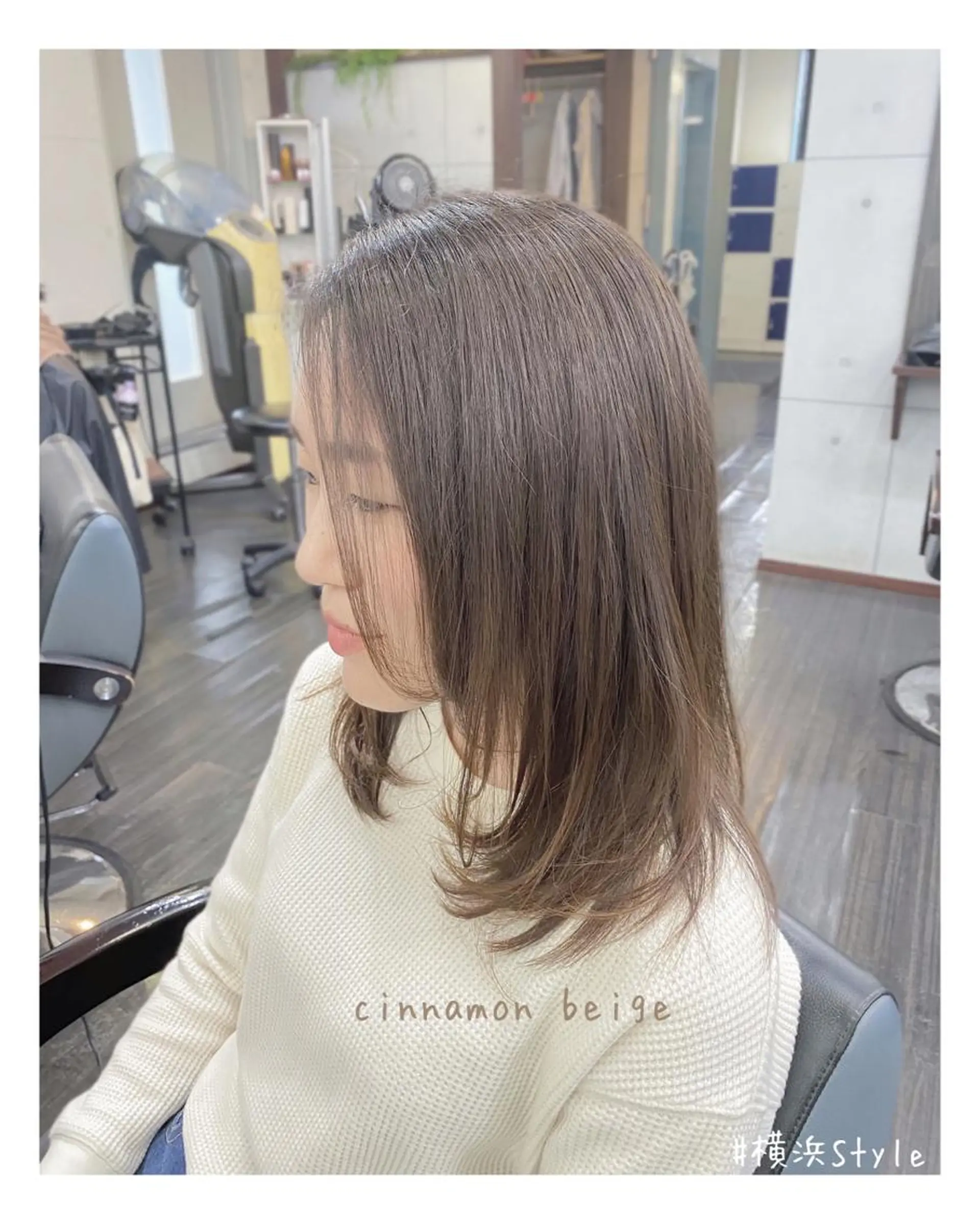セミロング カラー ベージュカラー カット ヘアカラー トリートメント cocoru所属・＊横浜駅＊ 金子 誠也のヘアスタイル