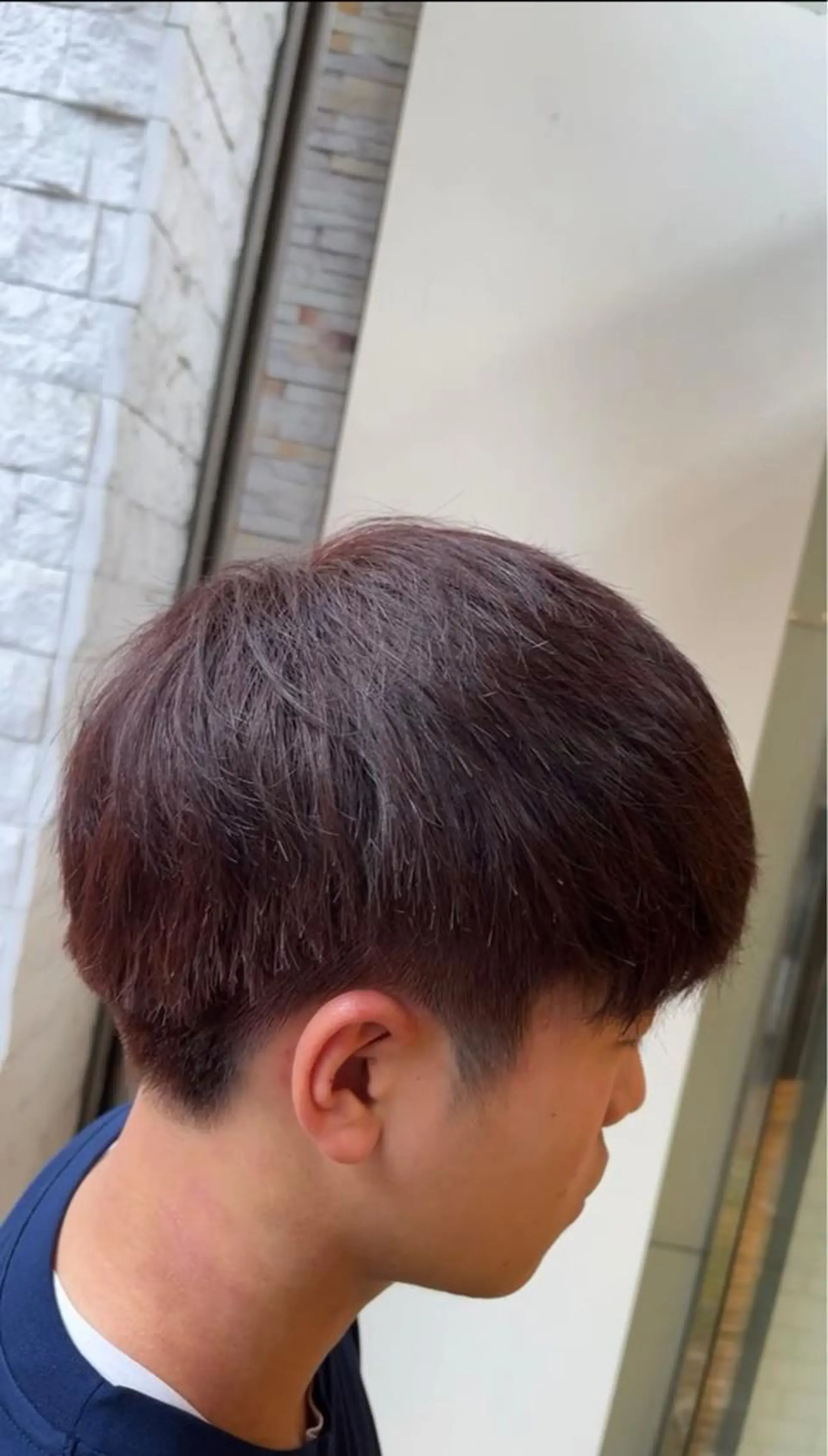 ショート カラー メンズ ブラウンカラー レッドカラー レッドブラウン カット ヘアカラー 廣田 大幹のヘアスタイル