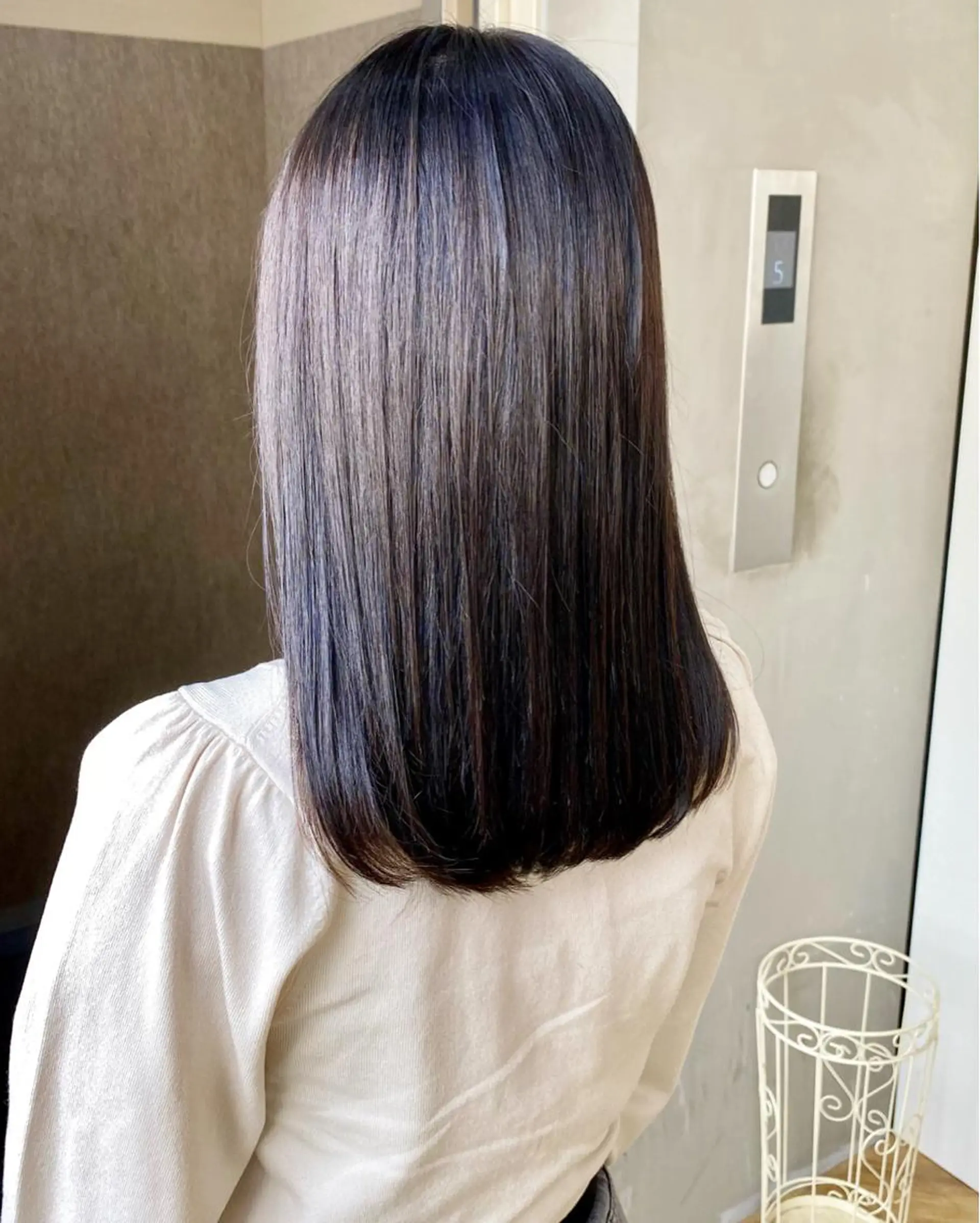 セミロング カット ヘアカラー トリートメント ANGELICA 吉川智昭のヘアスタイル