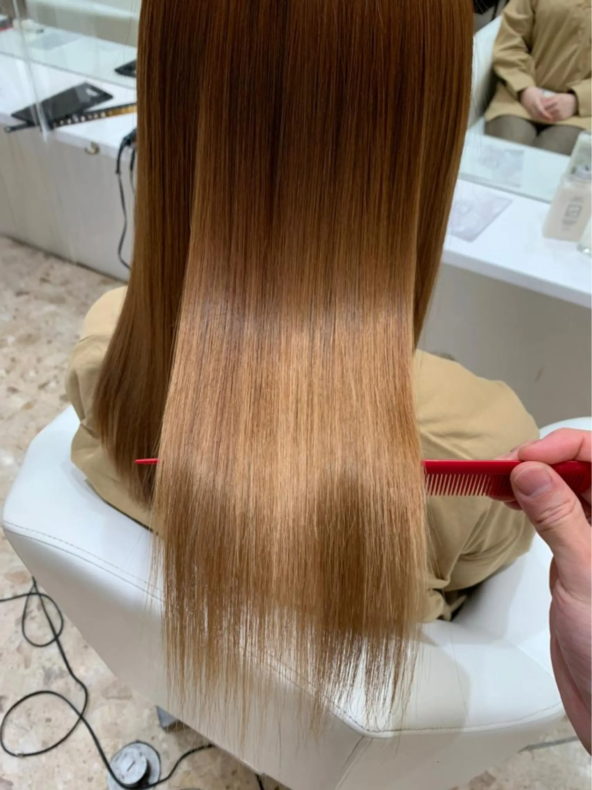 ロング 京都レイヤーカット/ 縮毛矯正/羽柴りくのヘアスタイル