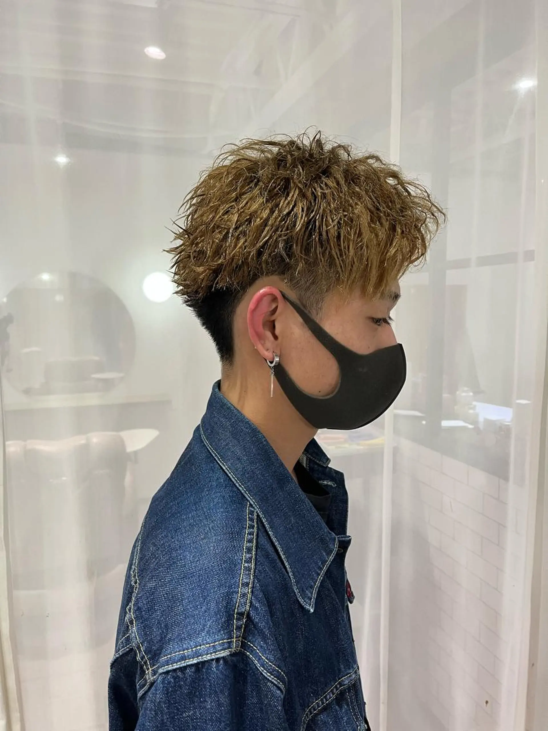 ショート パーマ メンズ アイブロウ 京都駅メンズカット/ パーマ/Keigoのヘアスタイル