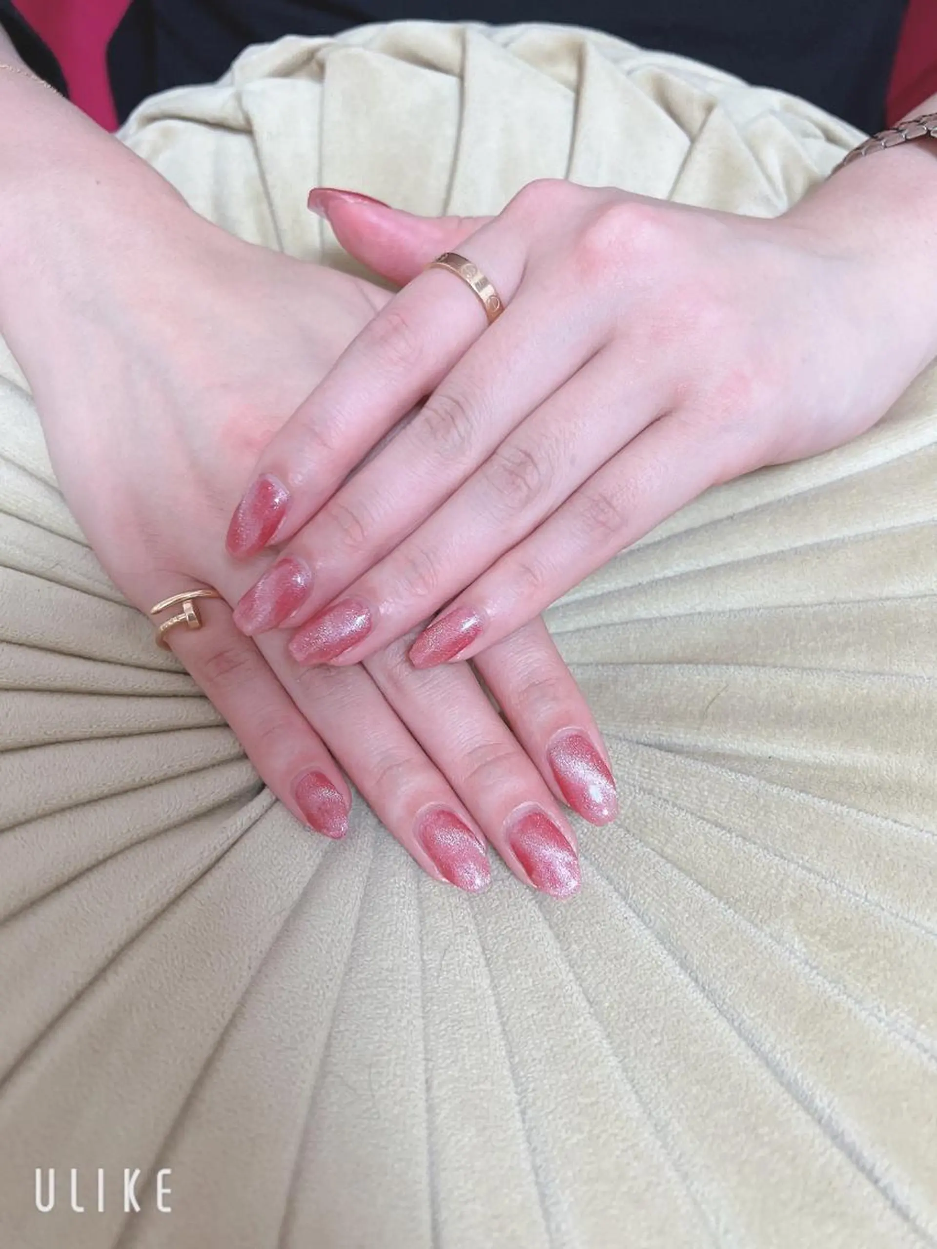 ネイル ジェルネイル マグネットネイル ワンカラーネイル Toujours所属・山崎 美姫のネイルデザイン