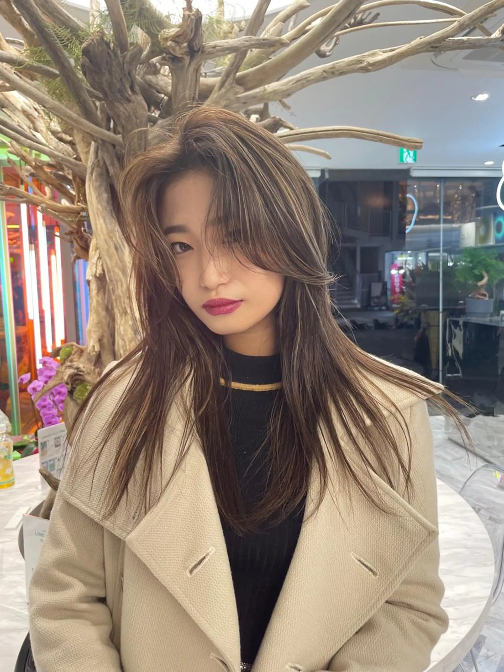 セミロング カラー 髪質改善 トリートメント risa 。のヘアスタイル