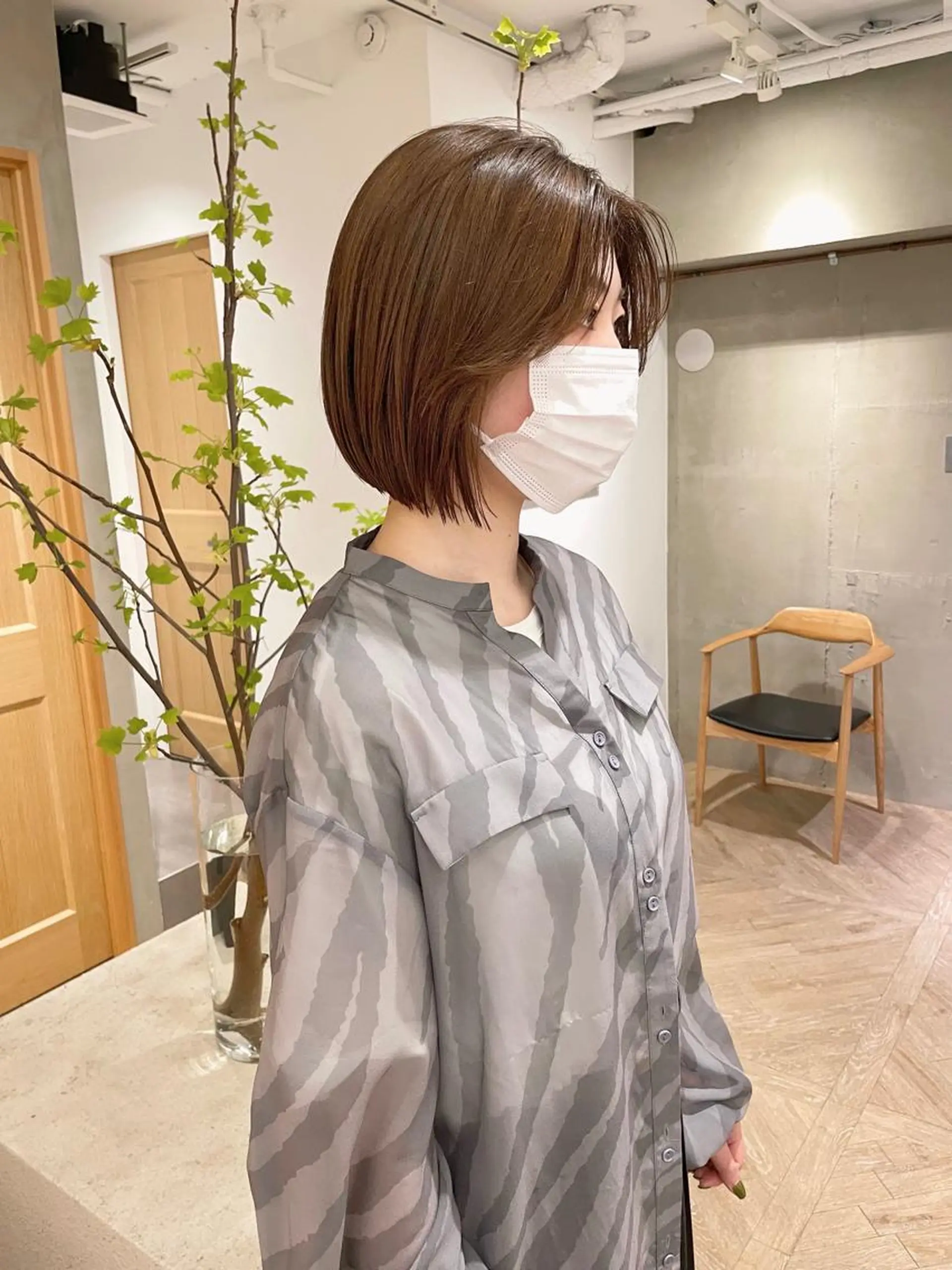 ミディアム ボブ ヘアカラー 縮毛矯正 ボブ/レイヤー 🌟梅田盛一🌟のヘアスタイル