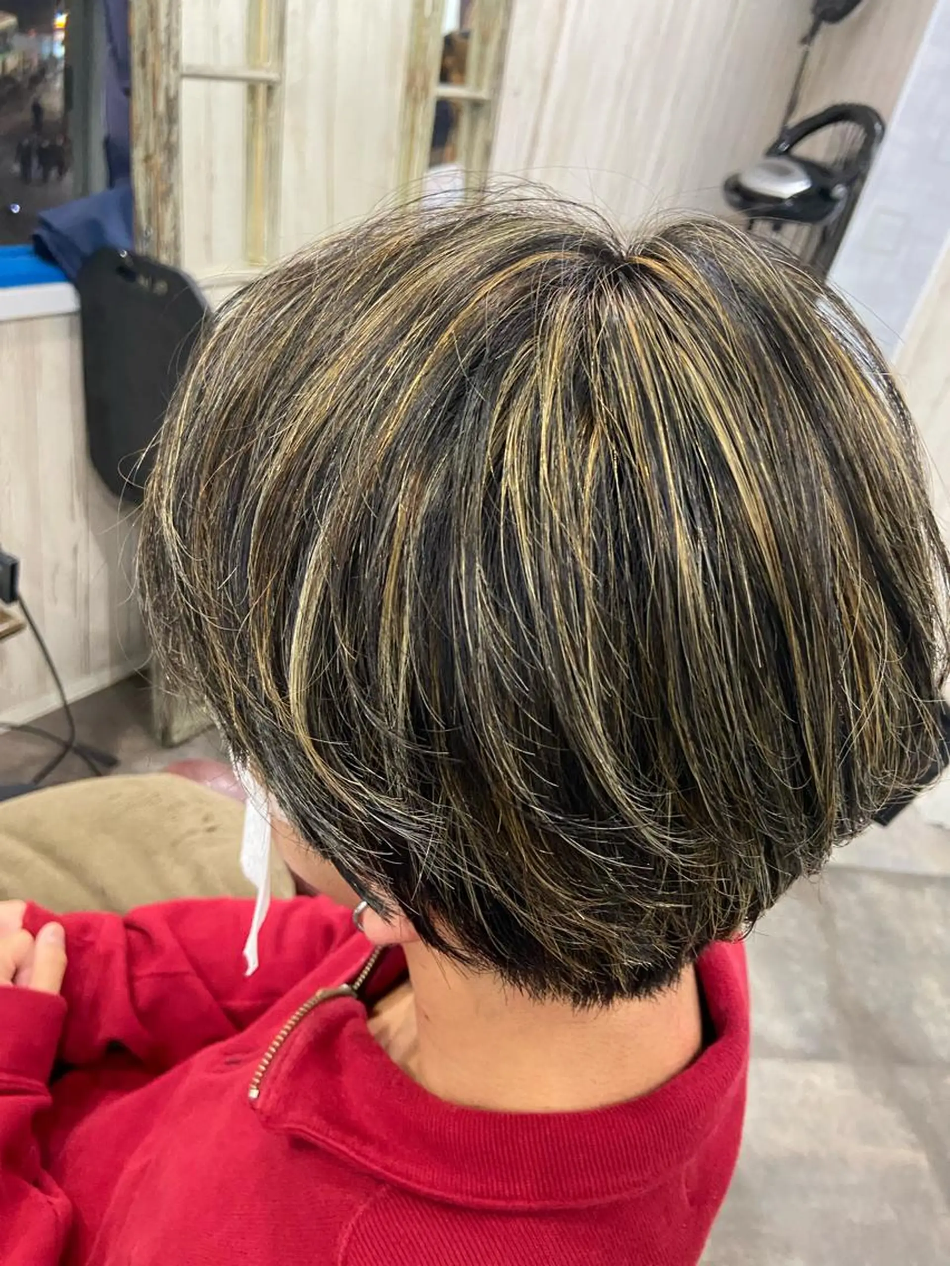 ショート カラー メンズ カットパーマ✂️ 小坂田玲亜のヘアスタイル