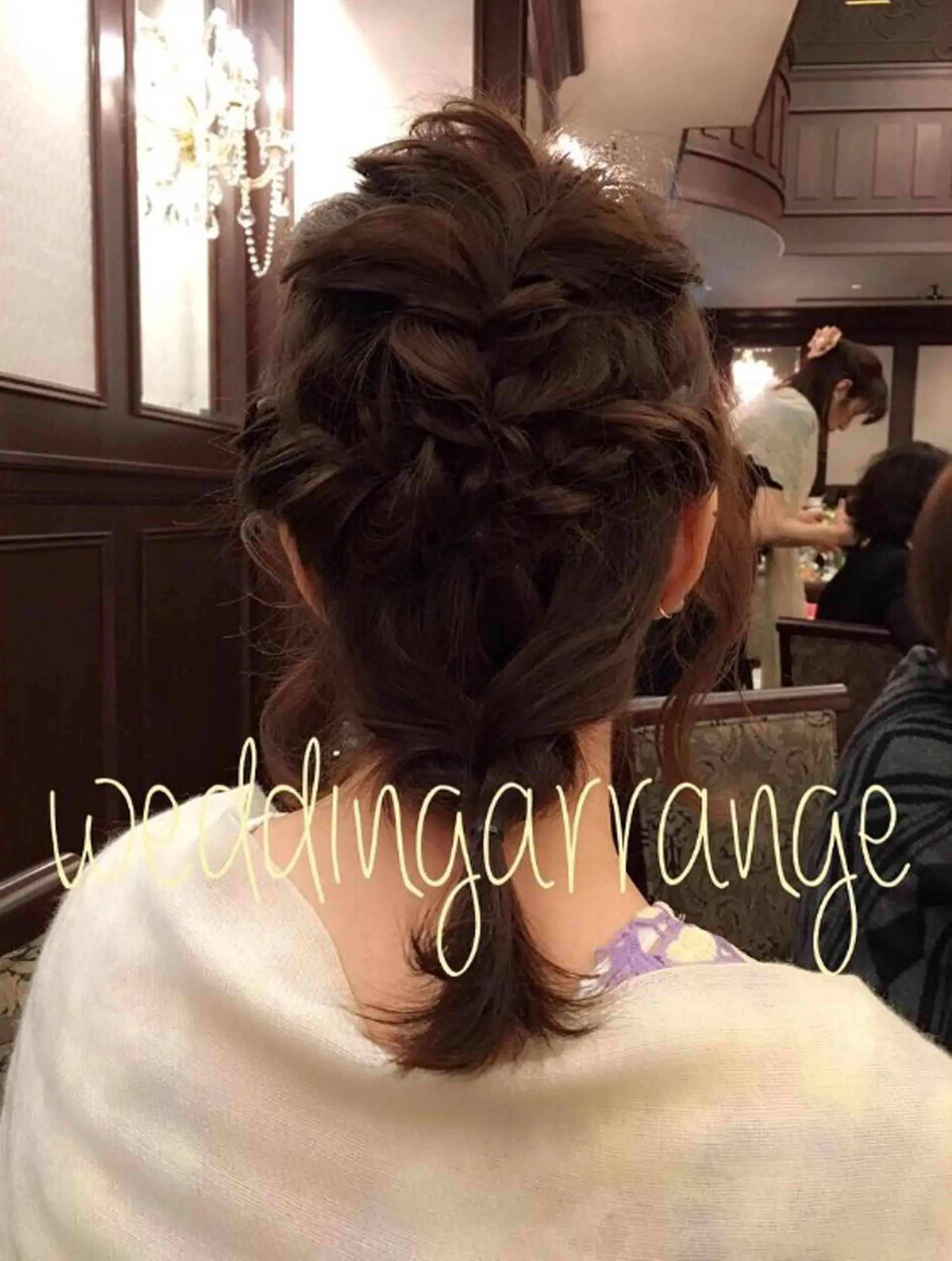 ミディアム セミロング ヘアアレンジ 結婚式・ブライダル _WHITE高槻所属・_WHITE高槻店 yusukeのヘアスタイル