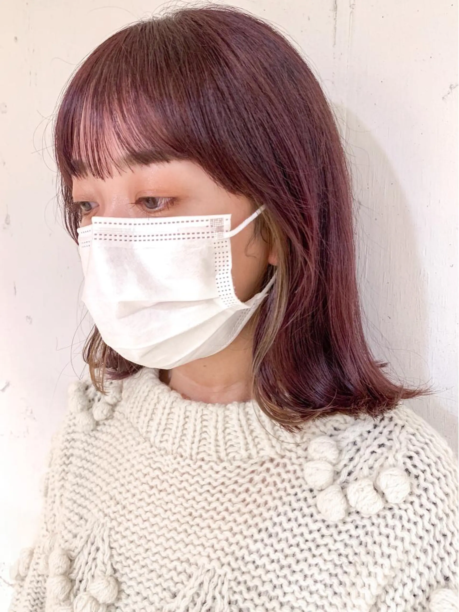 ミディアム カラー ヘアアレンジ カット ヘアカラー トリートメント yuka .のヘアスタイル