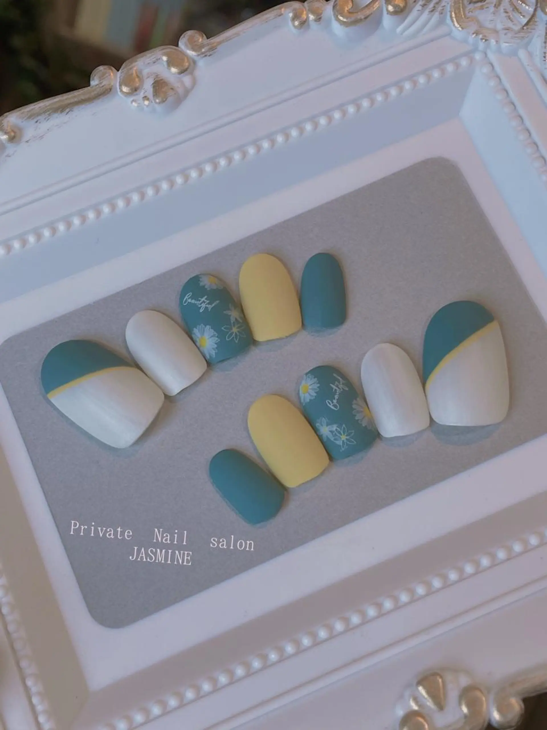 ネイル ブルー Nail salon JASMINEのネイルデザイン