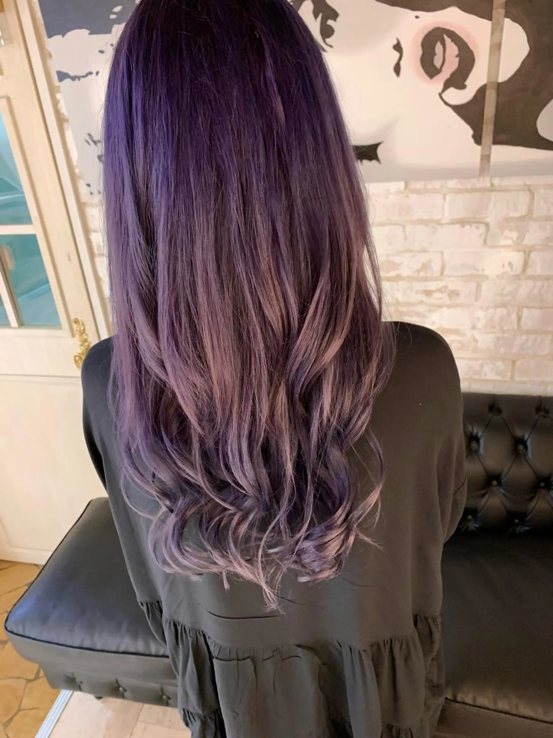 ロング パープルカラー エクステ ✨ハイトーン✨艶髪 ✨髪質改善✨和田のヘアスタイル