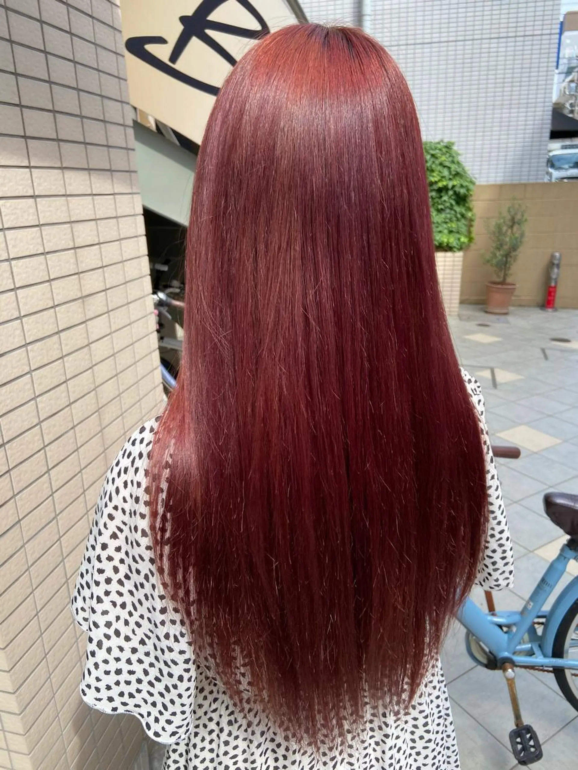 ロング カラー ブリーチ ピンクカラー カット ヘアカラー トリートメント 菊地 美憂のヘアスタイル