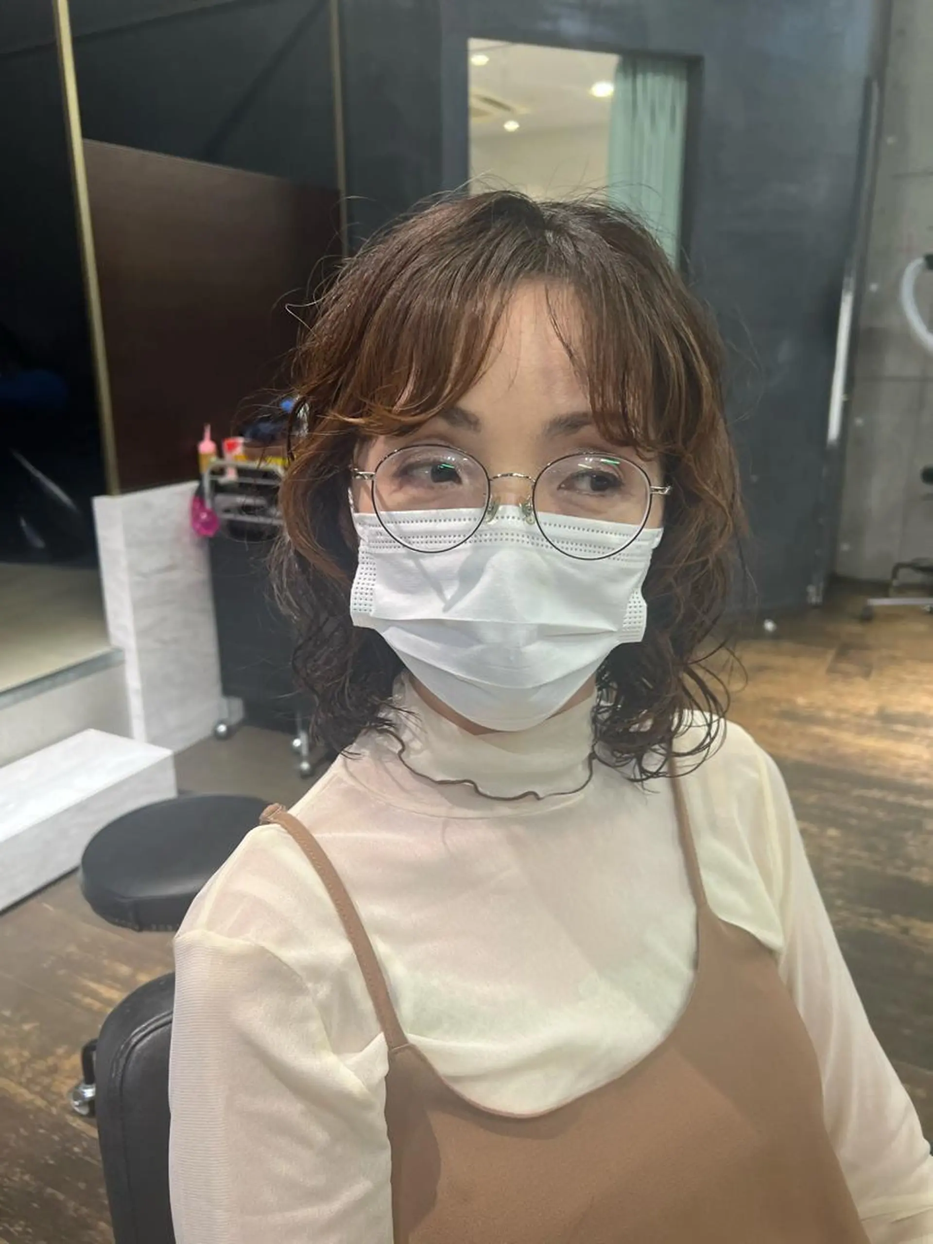 ミディアム パーマ パーマ ROBBY所属・松井美樹/似合わせ ガーリー・韓国のヘアスタイル