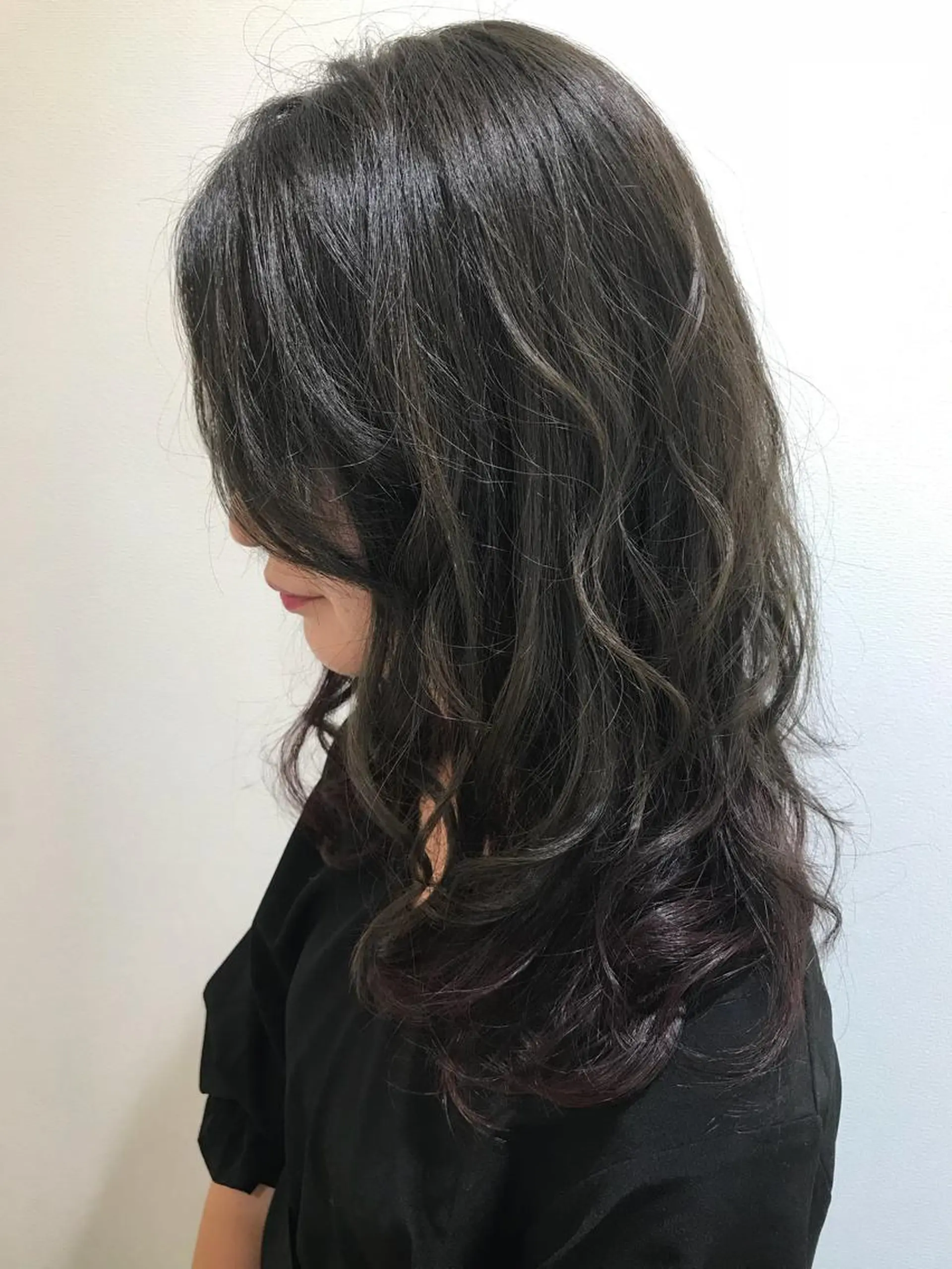 ロング カラー ピンクカラー 清藤 綾のヘアスタイル