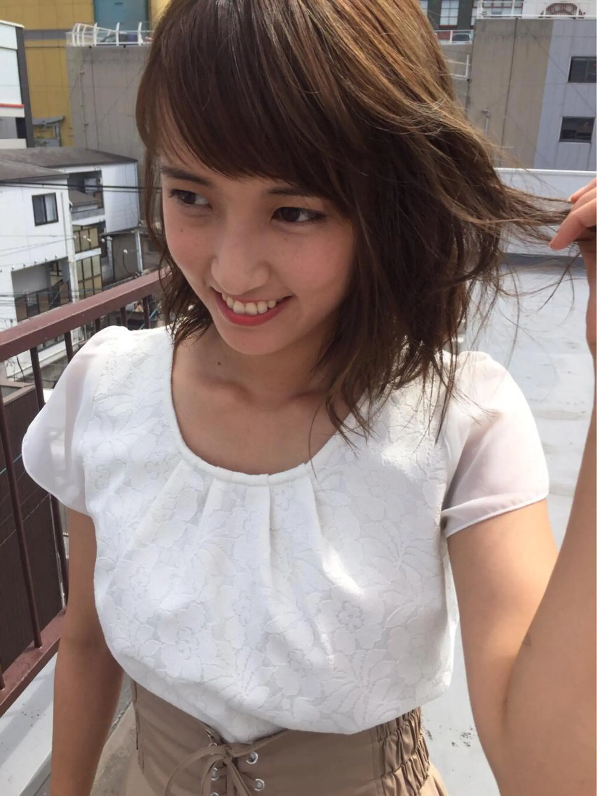 ミディアム カラー パーマ ヘアアレンジ ミディアムパーマ アッシュ グレージュ ミント Hair＆ＭakeEPIC所属・hair &make EPICRUMIのヘアスタイル