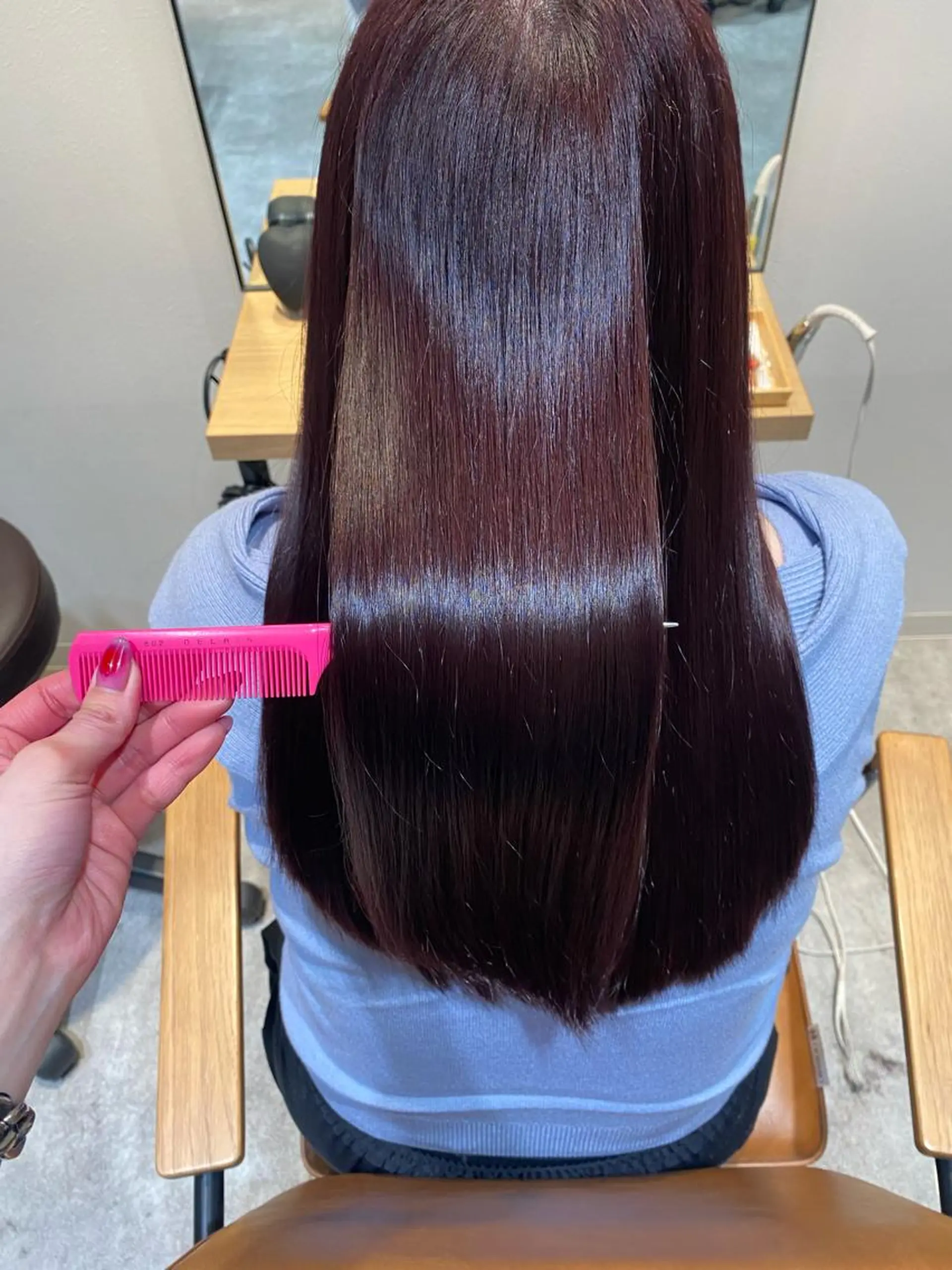 ロング カラー 縮毛矯正 カット 縮毛矯正 オスズ 🎀´-のヘアスタイル