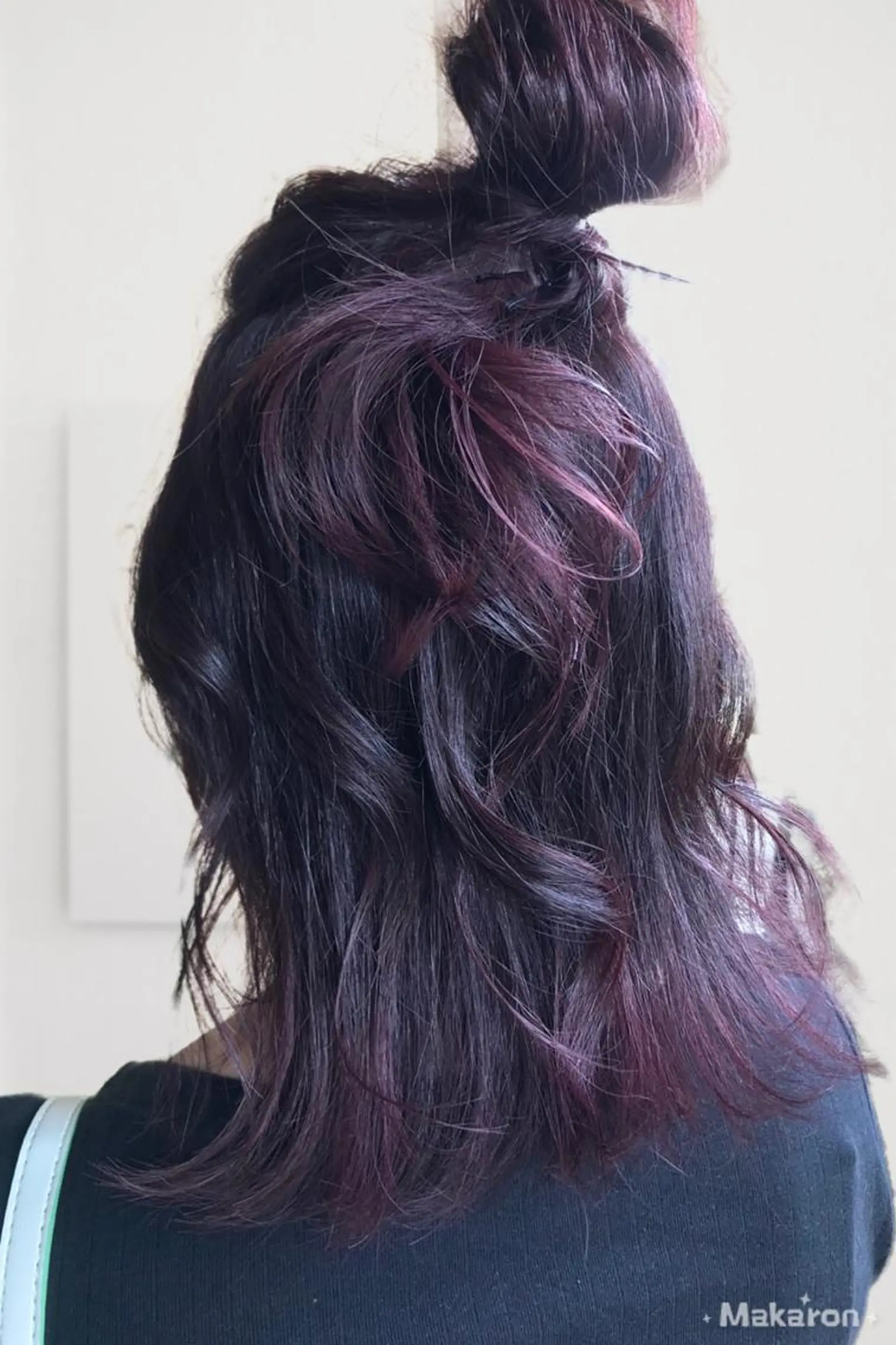 カラー ミディアム ヘアアレンジ アッシュ ピンクカラー ピンクパープル パープルカラー パープルアッシュ hair works raptureのヘアスタイル