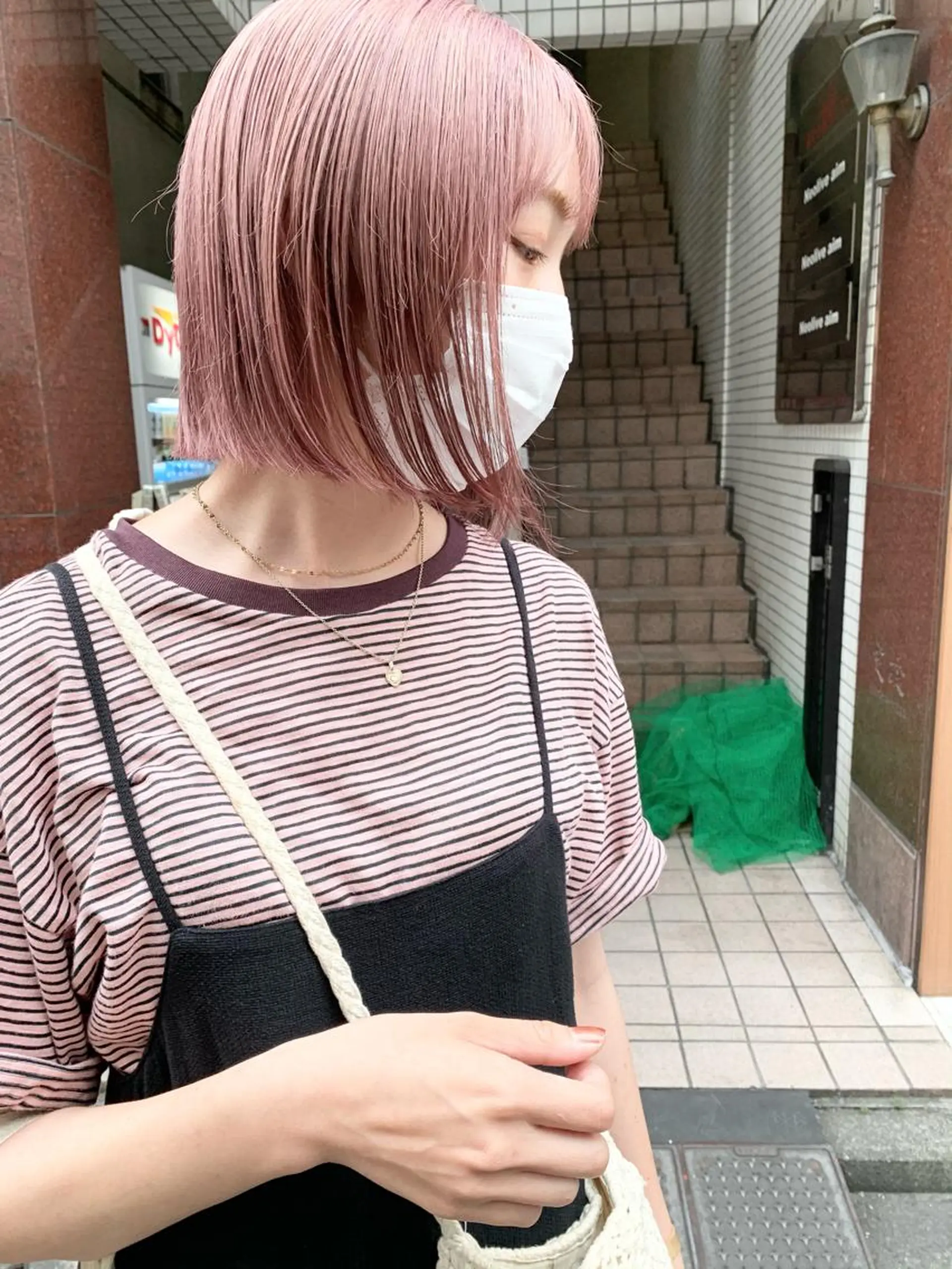 ショート カラー ヘアアレンジ ピンクカラー ボブ カット トリートメント 🌿ショート🌿 パーマ🌿淳平のヘアスタイル