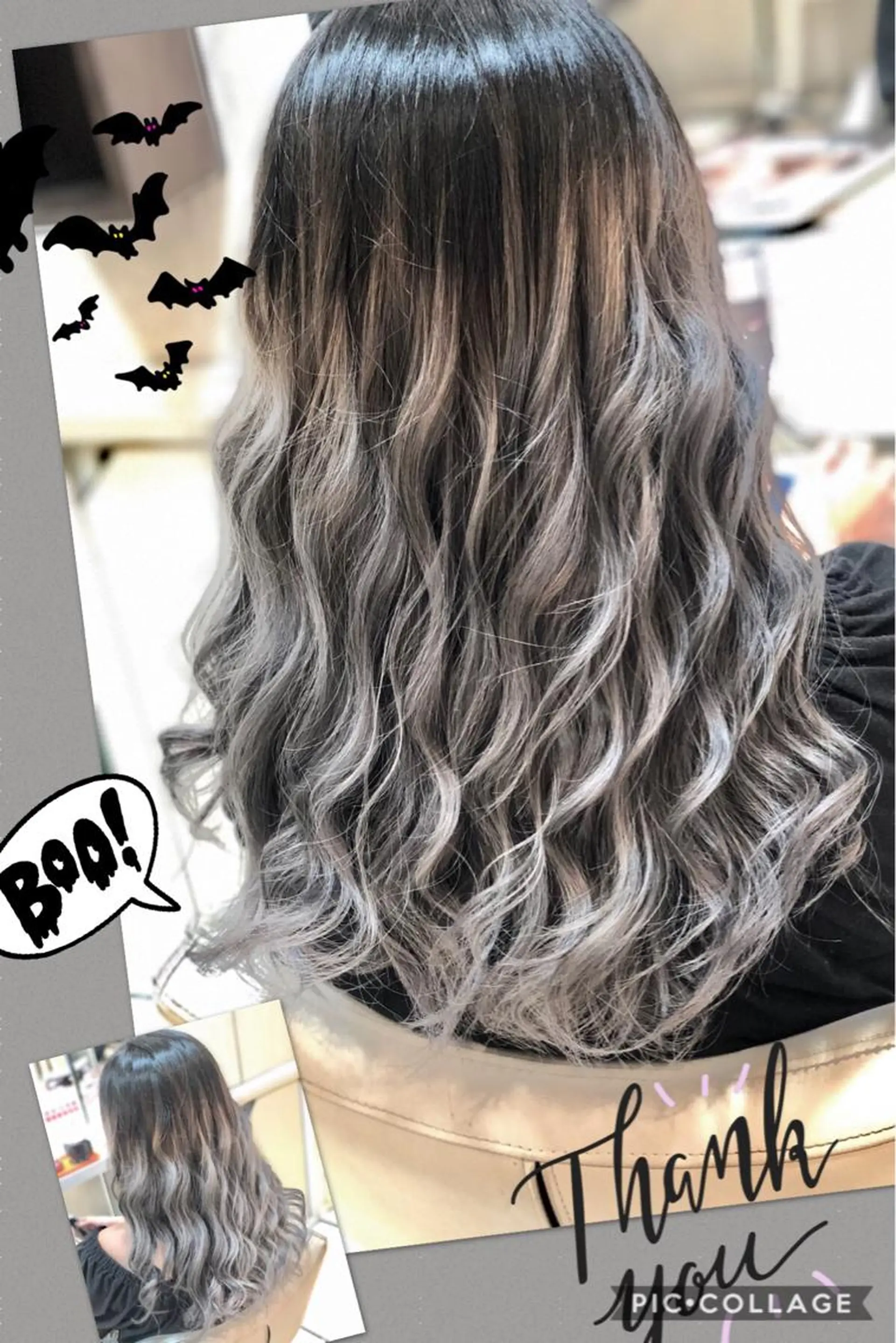 ロング カラー ブリーチ ケアブリーチ グラデーションカラー グレージュ ハイトーンカラー 永島 桜のヘアスタイル