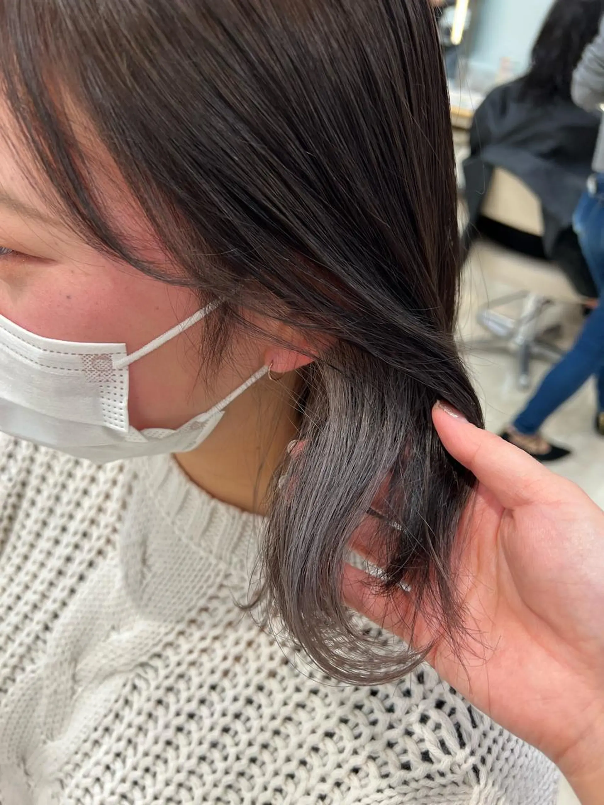 ミディアム カラー インナーカラー 似合わせ.ﾍｱｾｯﾄ 得意🌹井上美沙のヘアスタイル