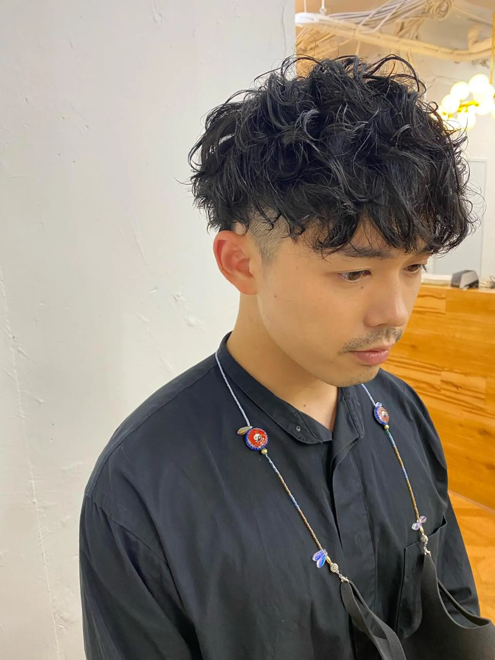 パーマ メンズ nishido ハイライト/海外ヘアのヘアスタイル