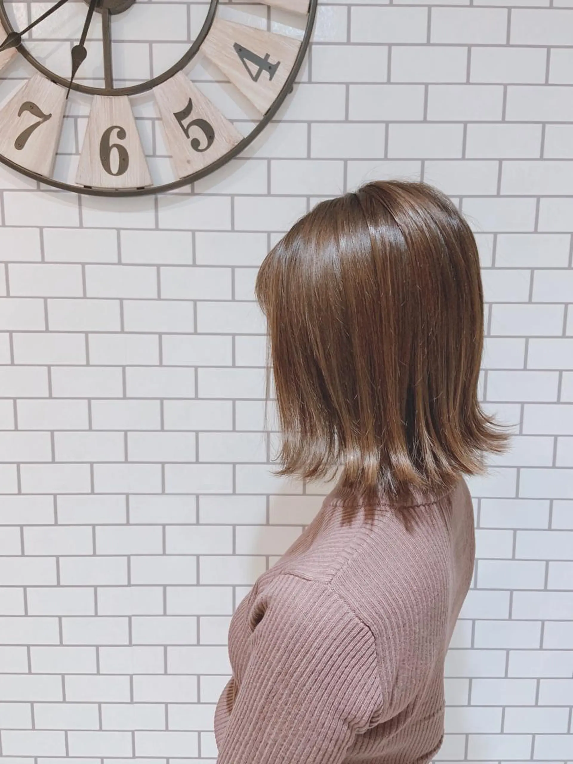 ミディアム カラー 切りっぱなしボブ ブラウンカラー 透明感カラー イルミナカラー ボブ ヘアカラー rita atelier 【リタ】所属・韓国hair🦋 Nanaのヘアスタイル