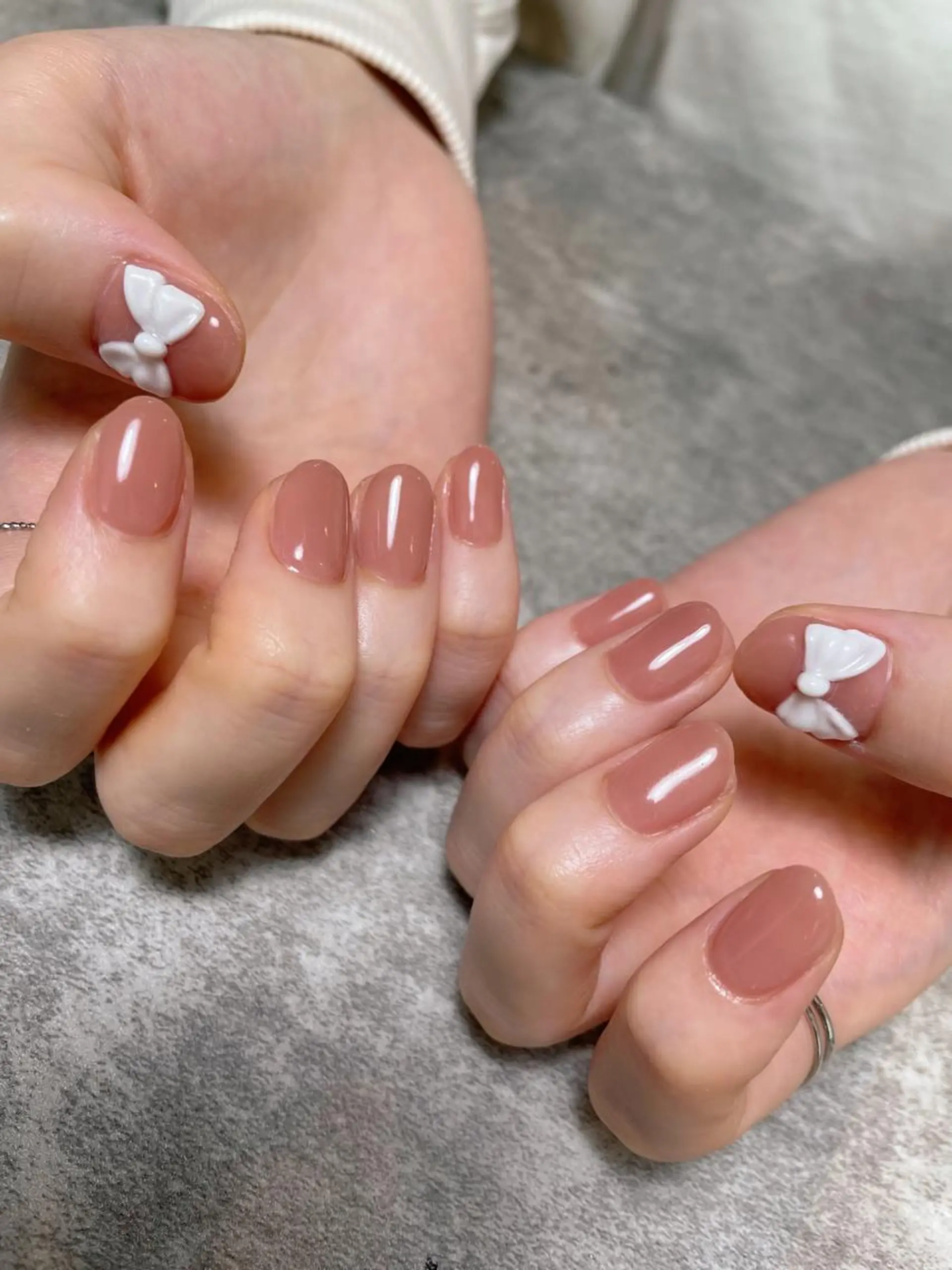 ネイル リボン ハンドネイル ma riのネイルデザイン