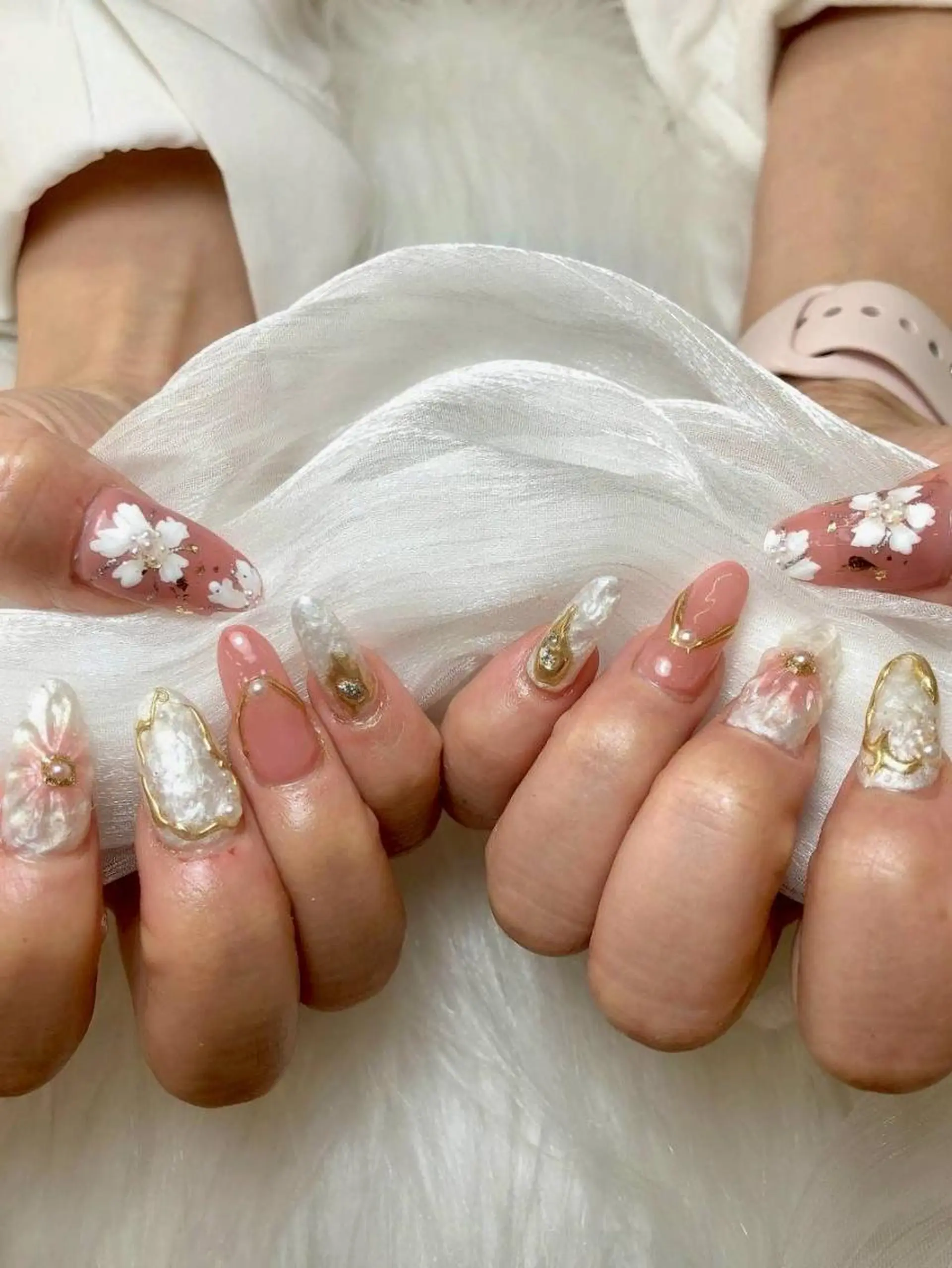 ネイル ジェルネイル 韓国ネイル パラジェル ワンホンネイル MIHANAネイル ／MINH ミンのネイルデザイン