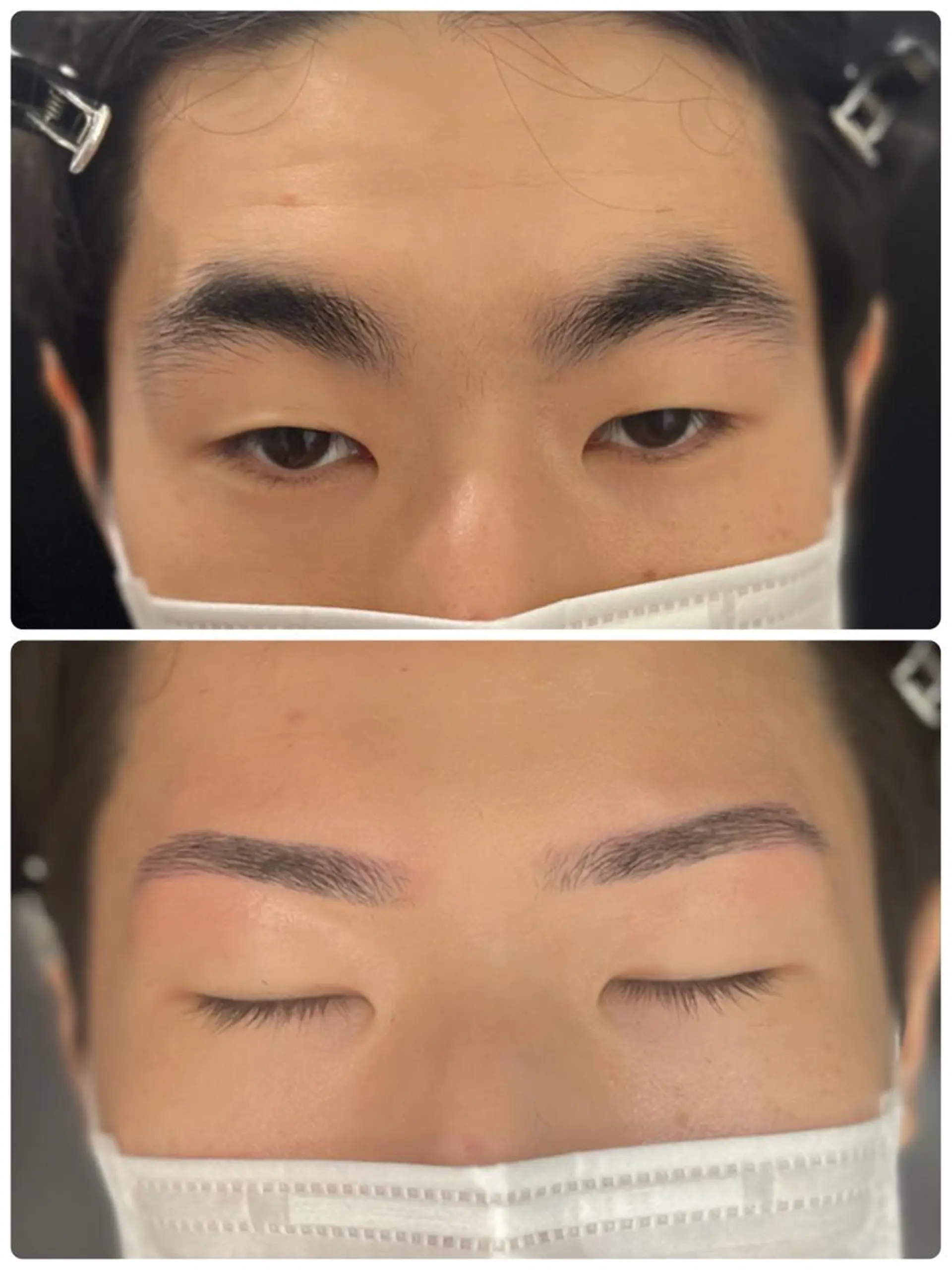 ショート アイブロウ メンズアイブロウ 眉毛ワックス脱毛 溝部裕太Hair salon808代表のヘアスタイル