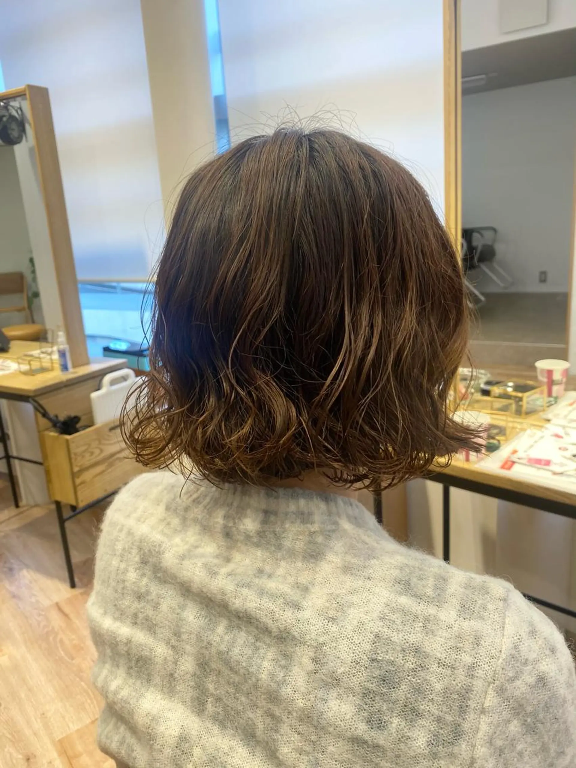 ミディアム カット パーマ ❤️パーマ美容師✂︎ 井口美緒のヘアスタイル