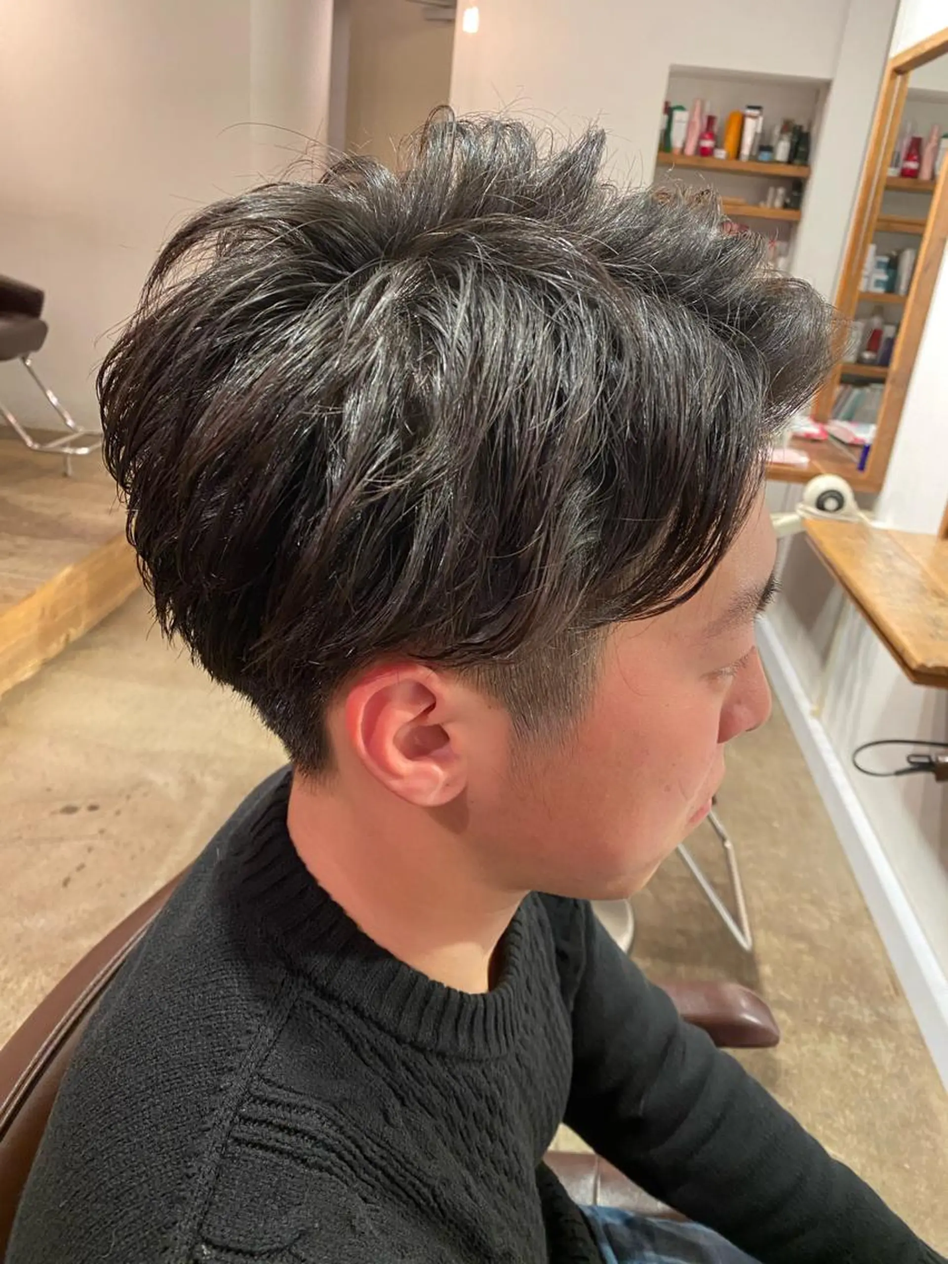 ショート メンズ メンズパーマ わかばやし ゆうこのヘアスタイル