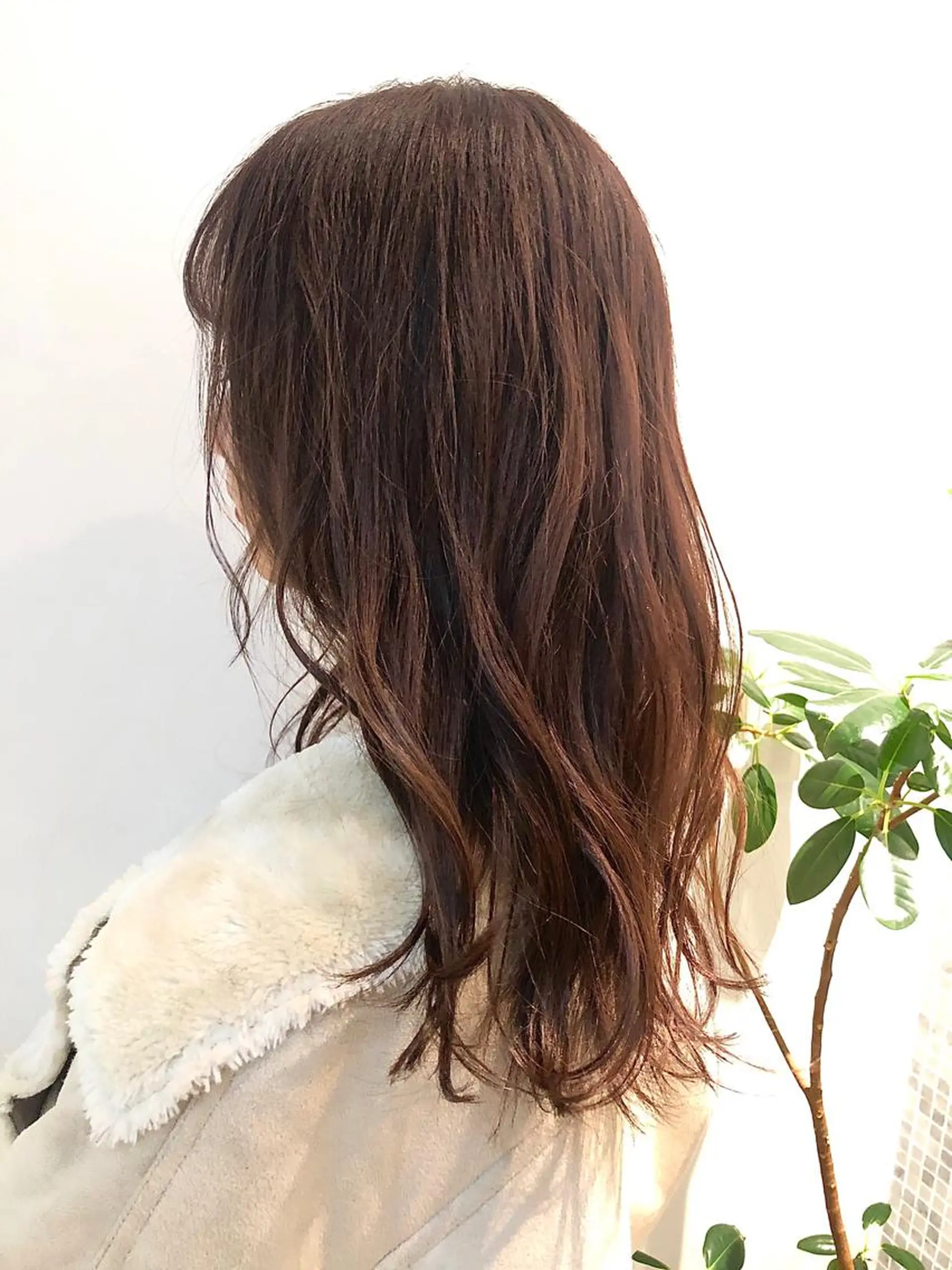 セミロング カラー 安藤 佑衣のヘアスタイル