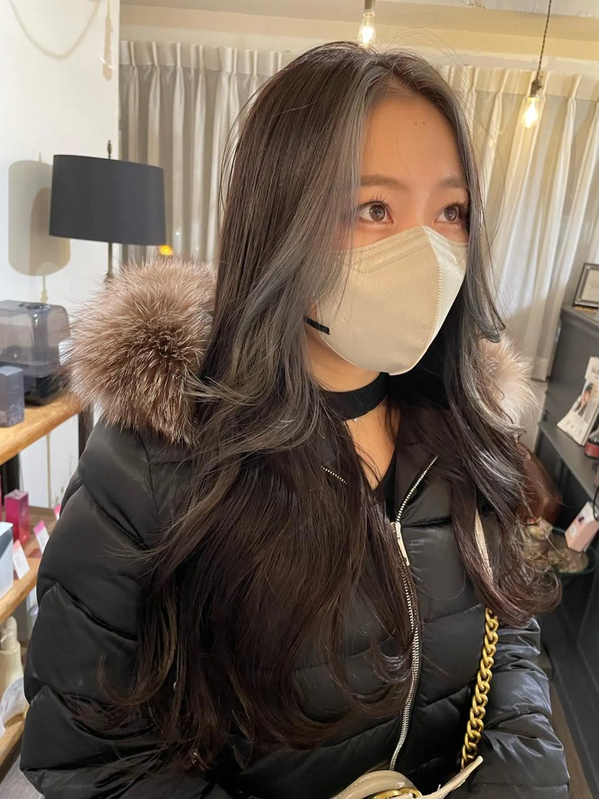 ロング カラー 鎌田 春菜のヘアスタイル