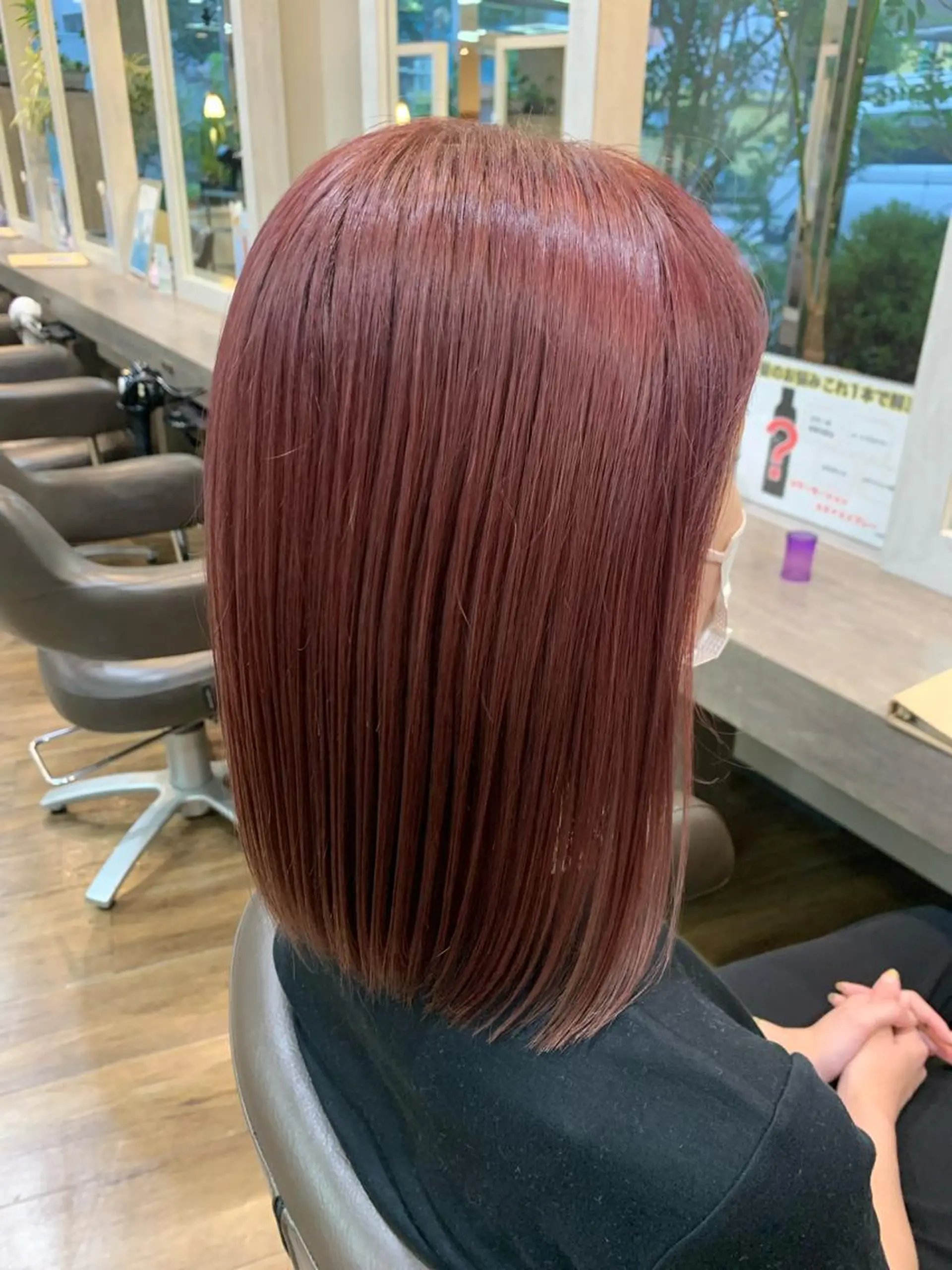 ミディアム カラー ピンクカラー ecru🕊️堀内 眞帆のヘアスタイル