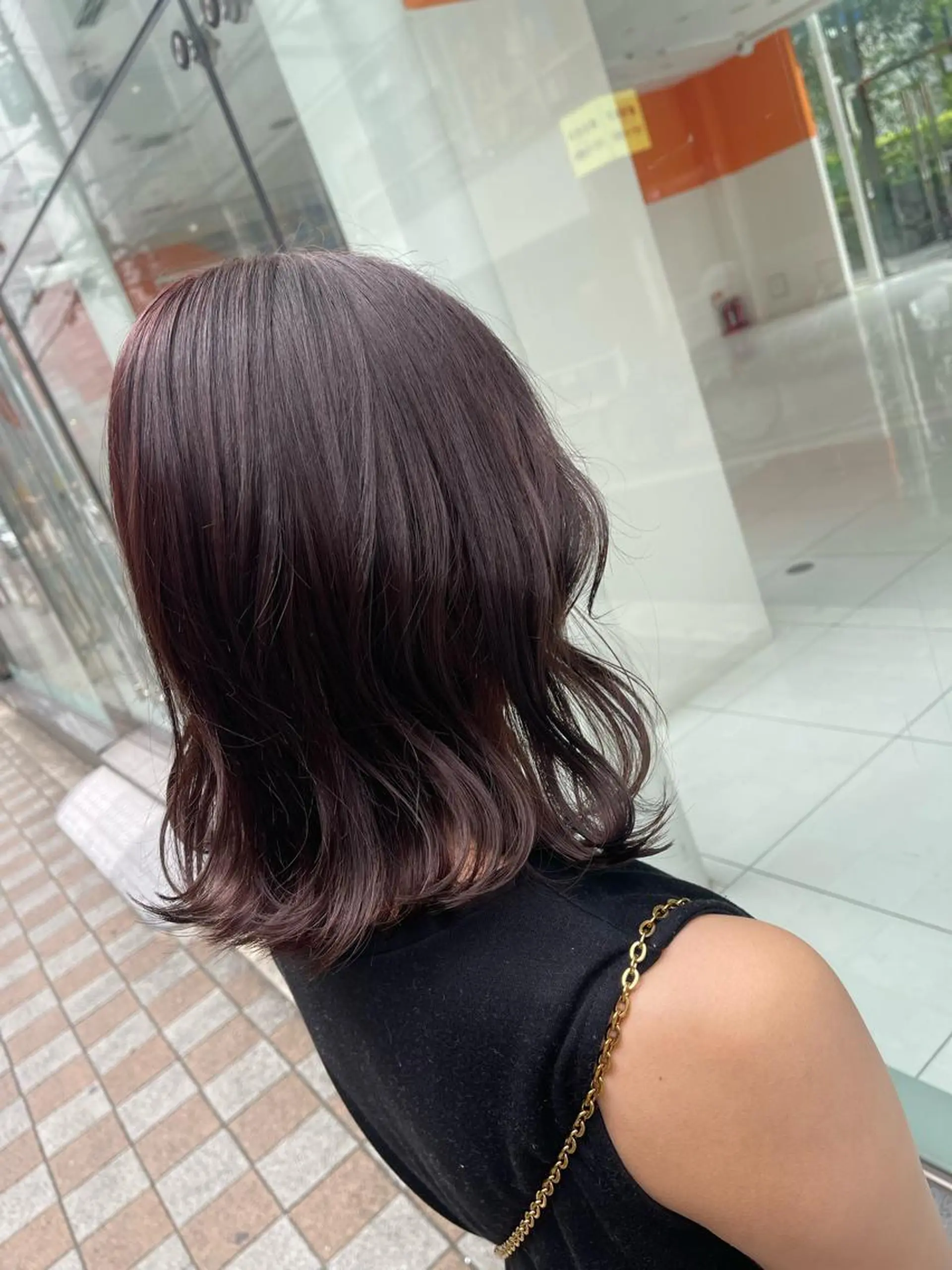 ミディアム カラー カット ヘアカラー トリートメント &chaLme   心斎橋所属・emi/髪質改善/ 韓国風/艶カラーのヘアスタイル