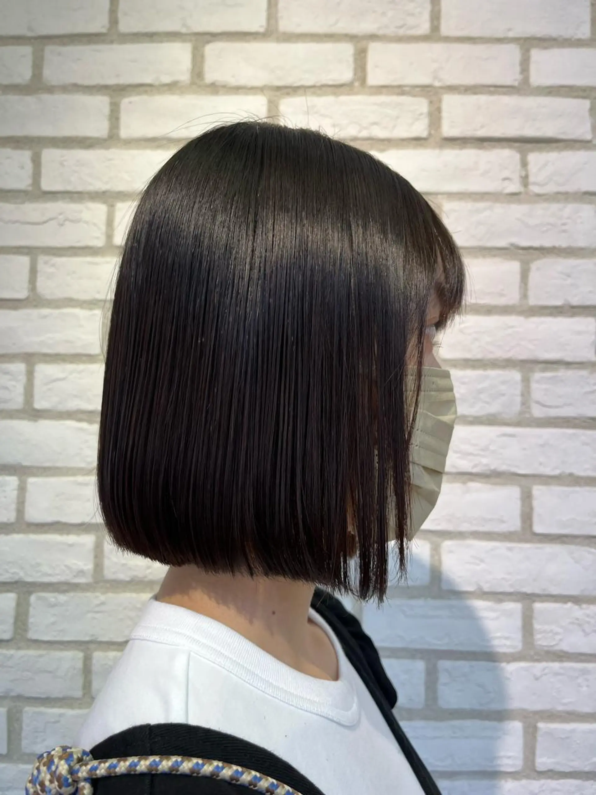 ミディアム カラー パーマ ボブ 縮毛矯正 カット 縮毛矯正 トリートメント ツヤ髪カラー💎 佐藤あきのヘアスタイル