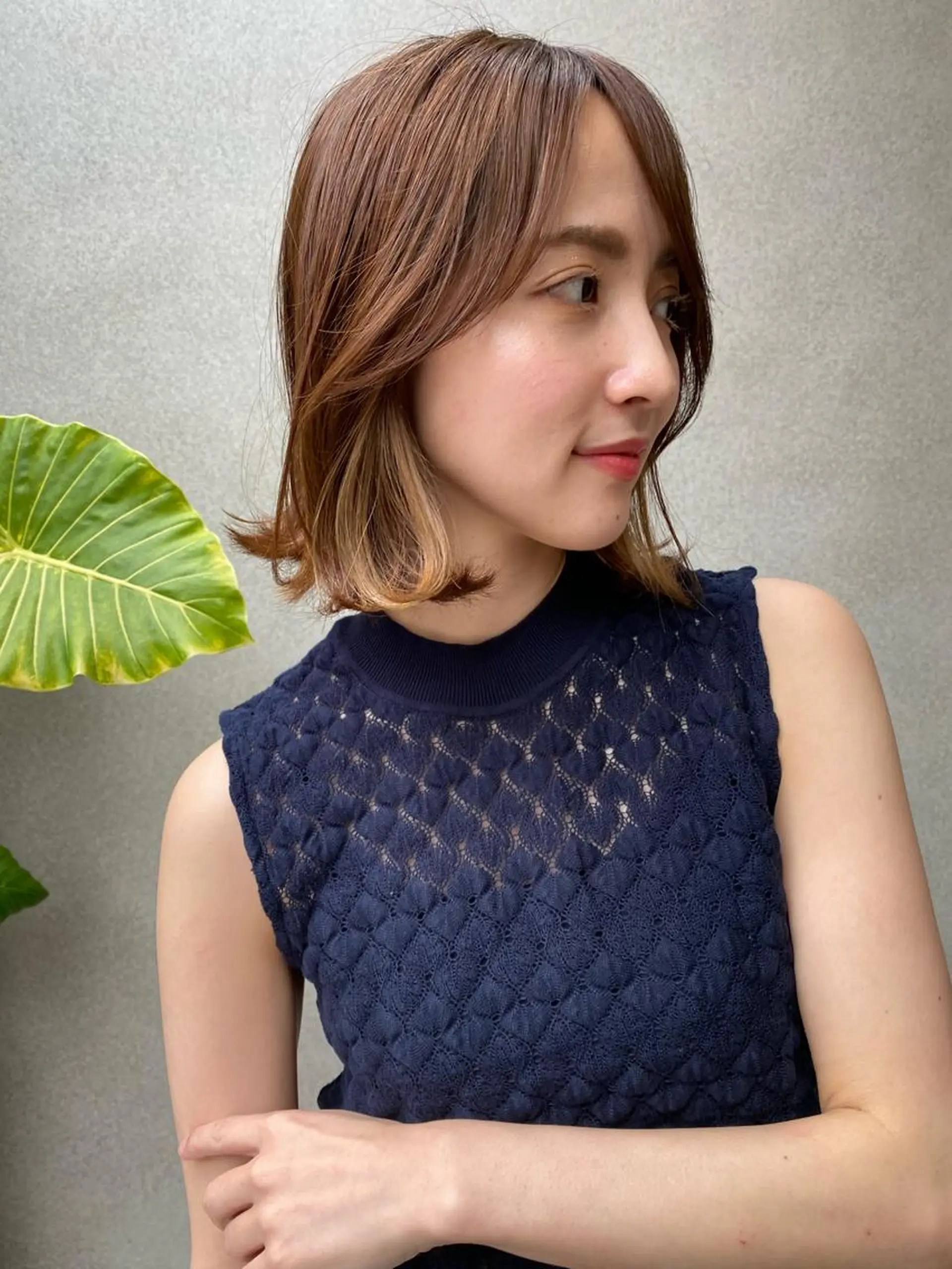 ミディアム カット ヘアカラー トリートメント VLOW nex the salon所属・韓国風/髪質改善/ ナガヤアキラのヘアスタイル