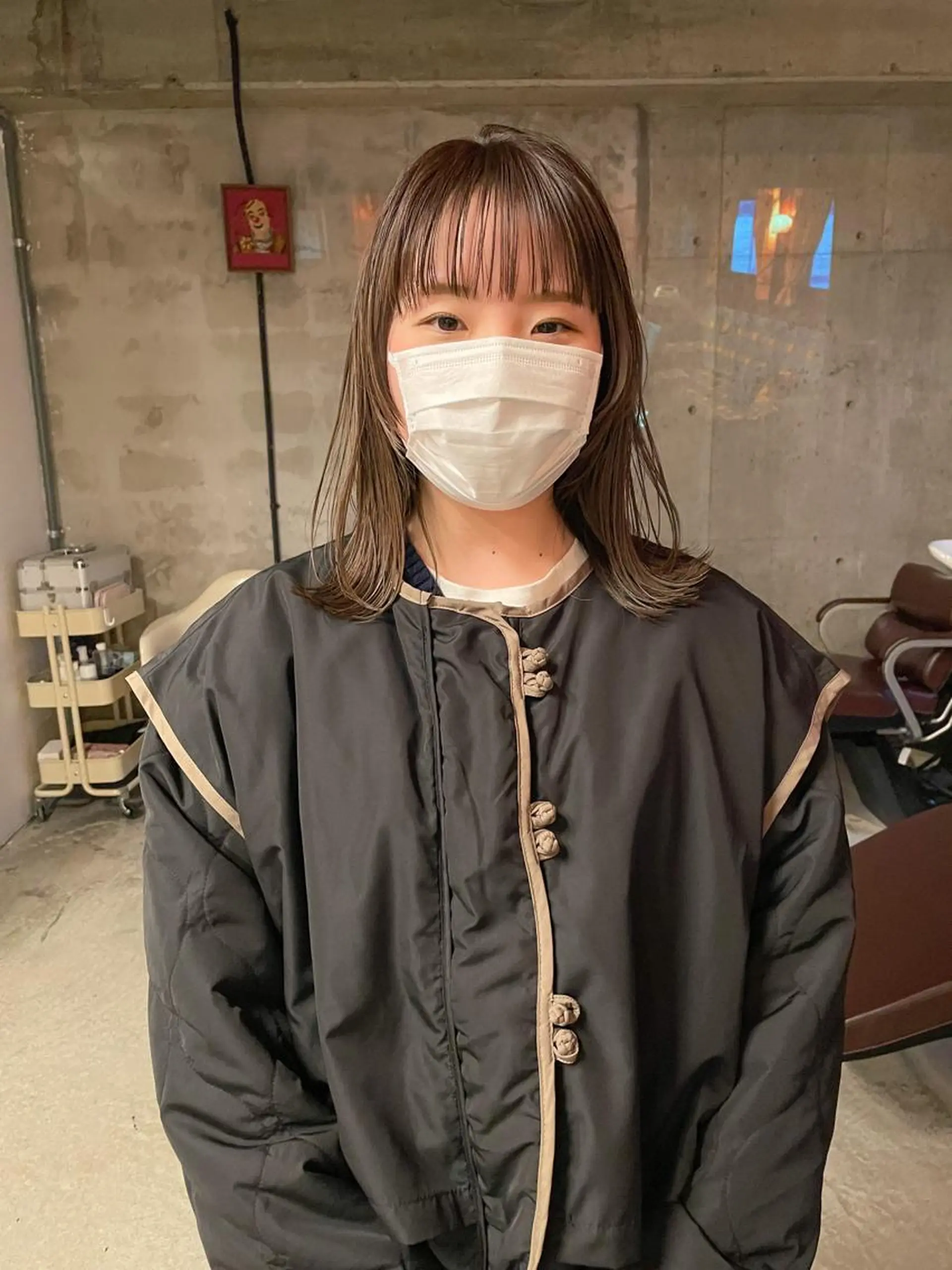 ミディアム カラー パーマ/レイヤー 岩山丈一郎のヘアスタイル