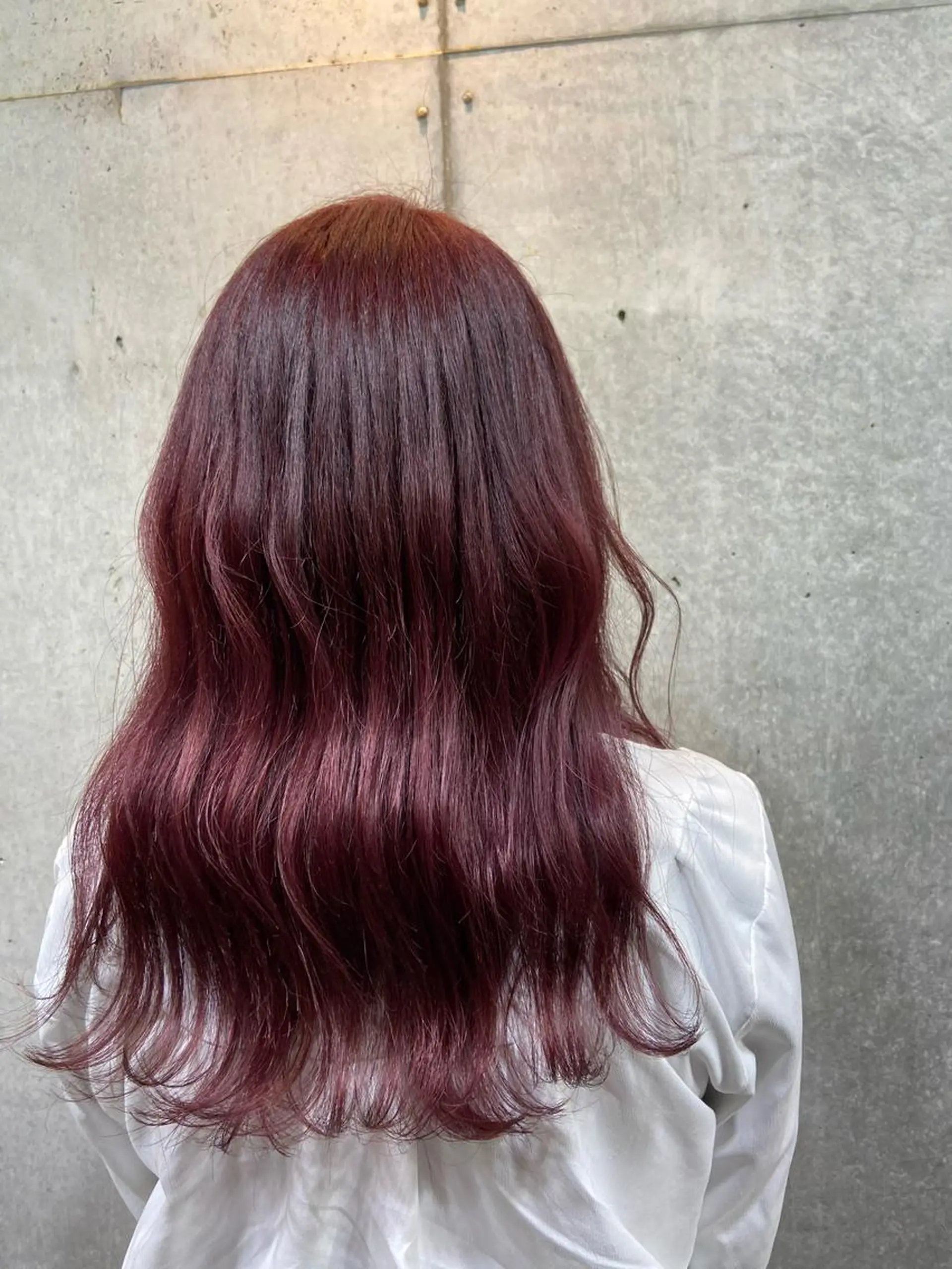 ロング カラー レッドカラー ルビー 暗髪/艶髪/Ono .のヘアスタイル