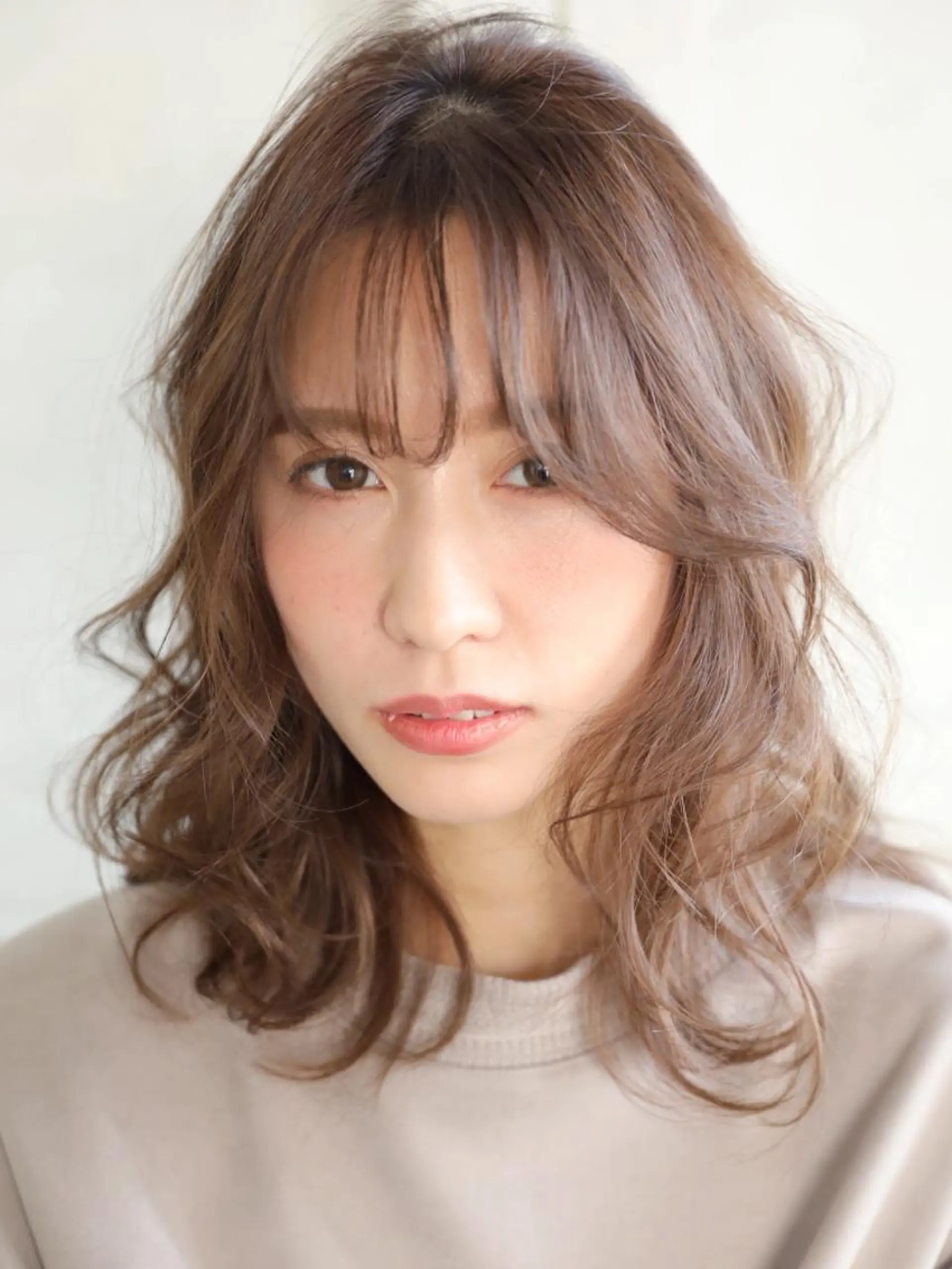 ミディアム chacha Blanc田中のヘアスタイル